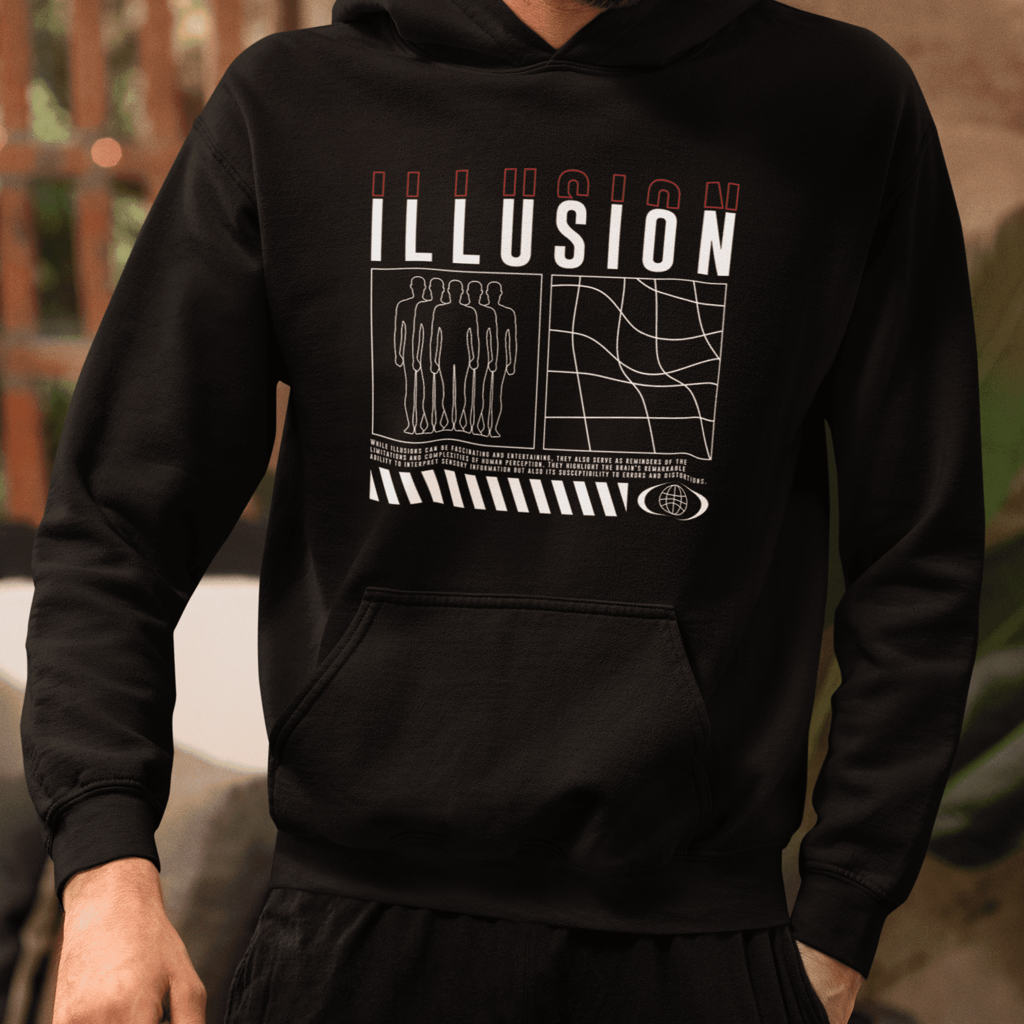 Persepto Illusion Oversize Hoodie (Kapşonlu Sweatshirt) - Premium Kalite %100 Pamuk main variant image