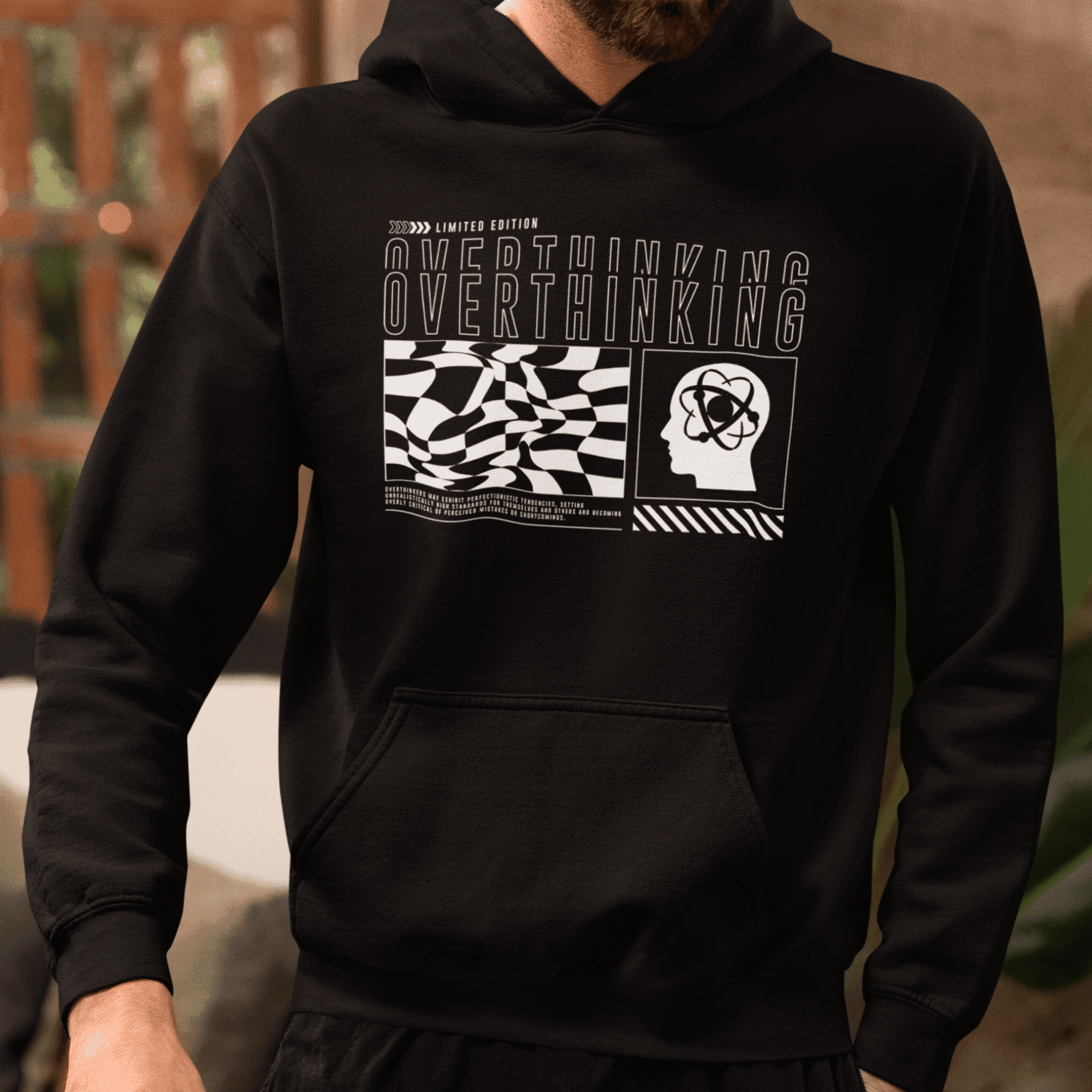 Persepto Overthinking Oversize Hoodie (Kapşonlu Sweatshirt) - Premium Kalite %100 Pamuk main variant image