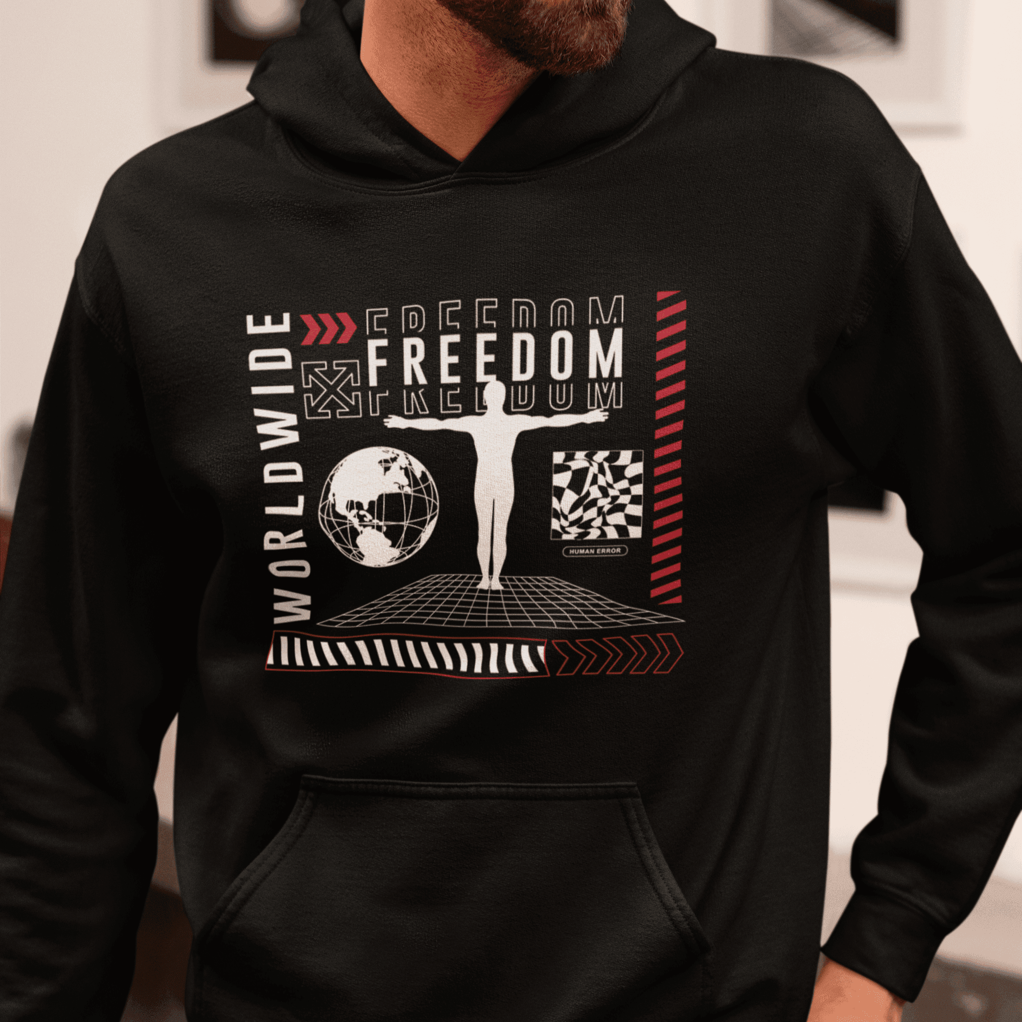 Persepto Freedom Oversize Hoodie (Kapşonlu Sweatshirt) - Premium Kalite %100 Pamuk