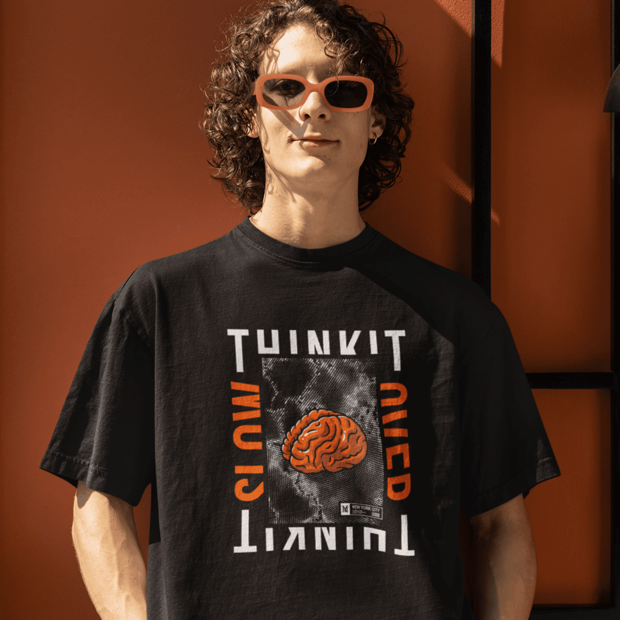 Persepto Thinkit Oversize T-Shirt - Premium Kalite %100 Pamuk image