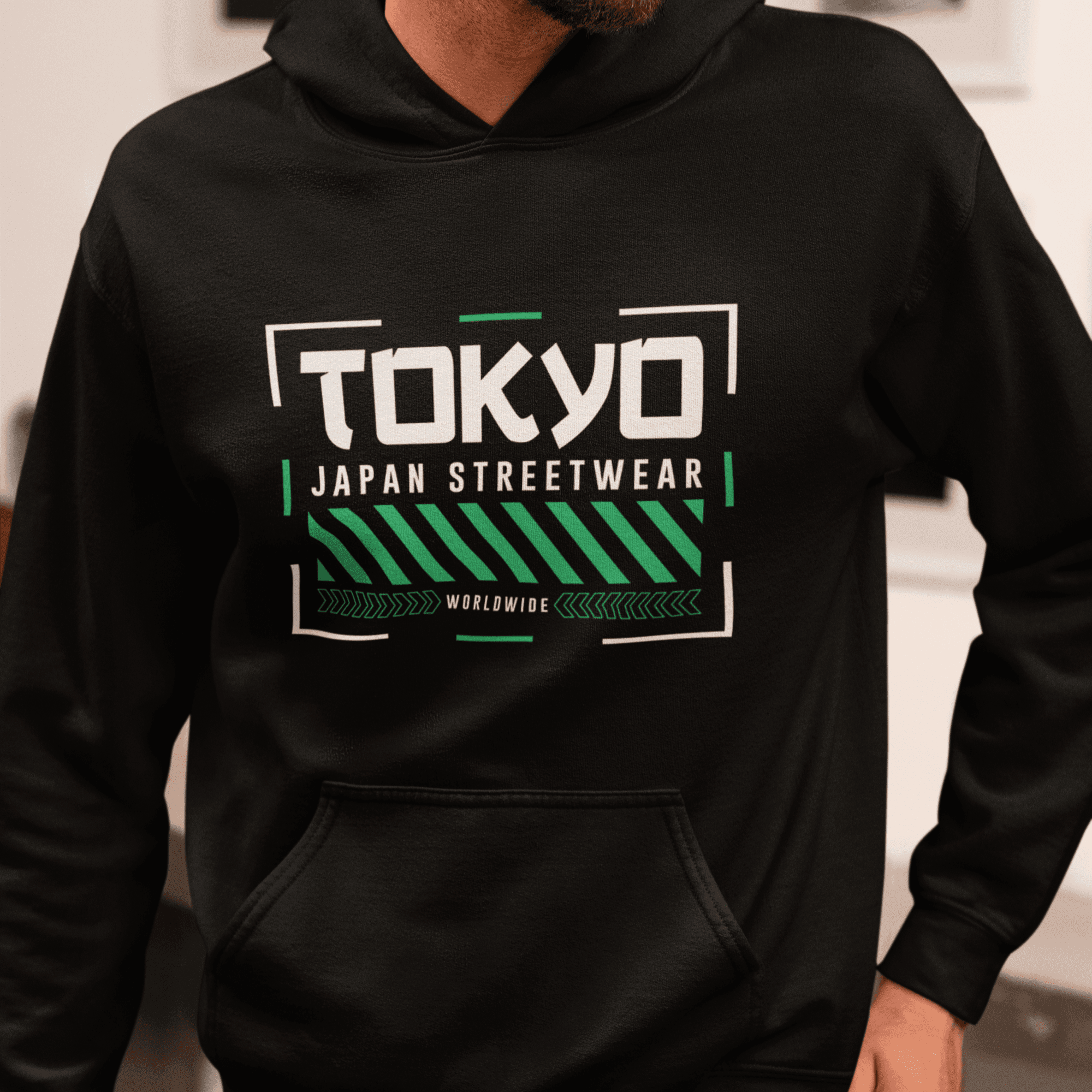 Persepto Tokyo Oversize Hoodie (Kapşonlu Sweatshirt) - Premium Kalite %100 Pamuk