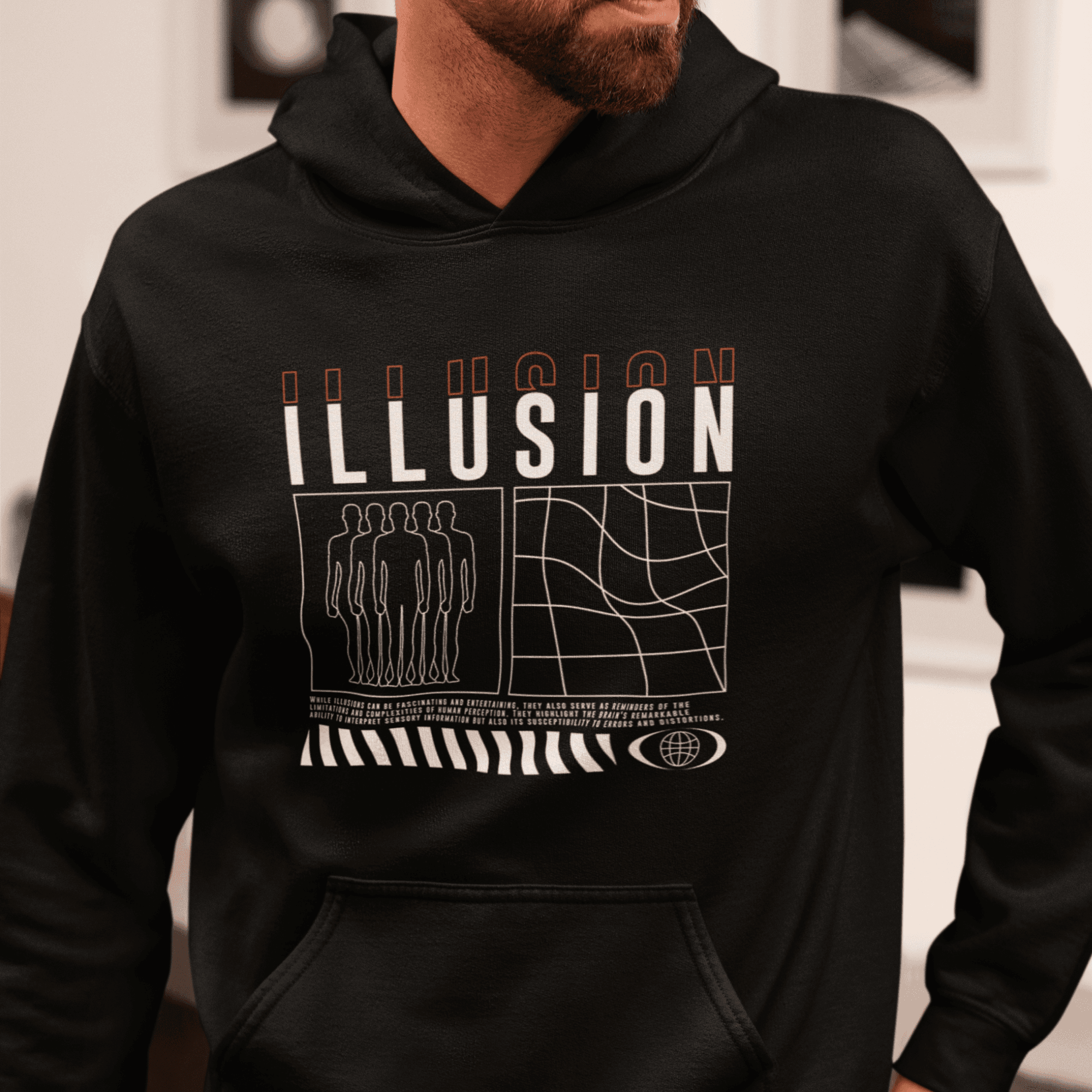 Persepto Illusion Oversize Hoodie (Kapşonlu Sweatshirt) - Premium Kalite %100 Pamuk