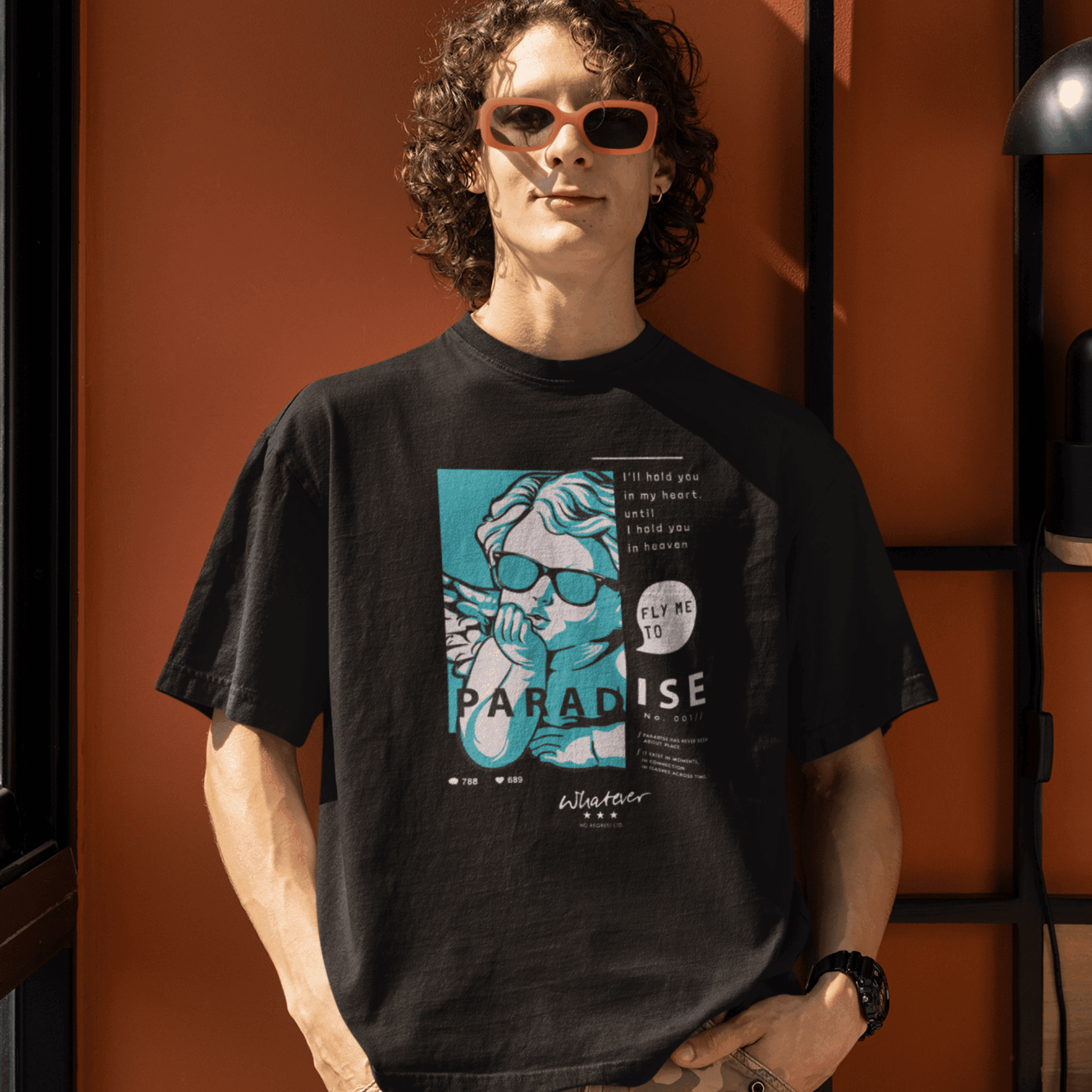 Persepto Paradise Oversize T-Shirt - Premium Kalite %100 Pamuk image