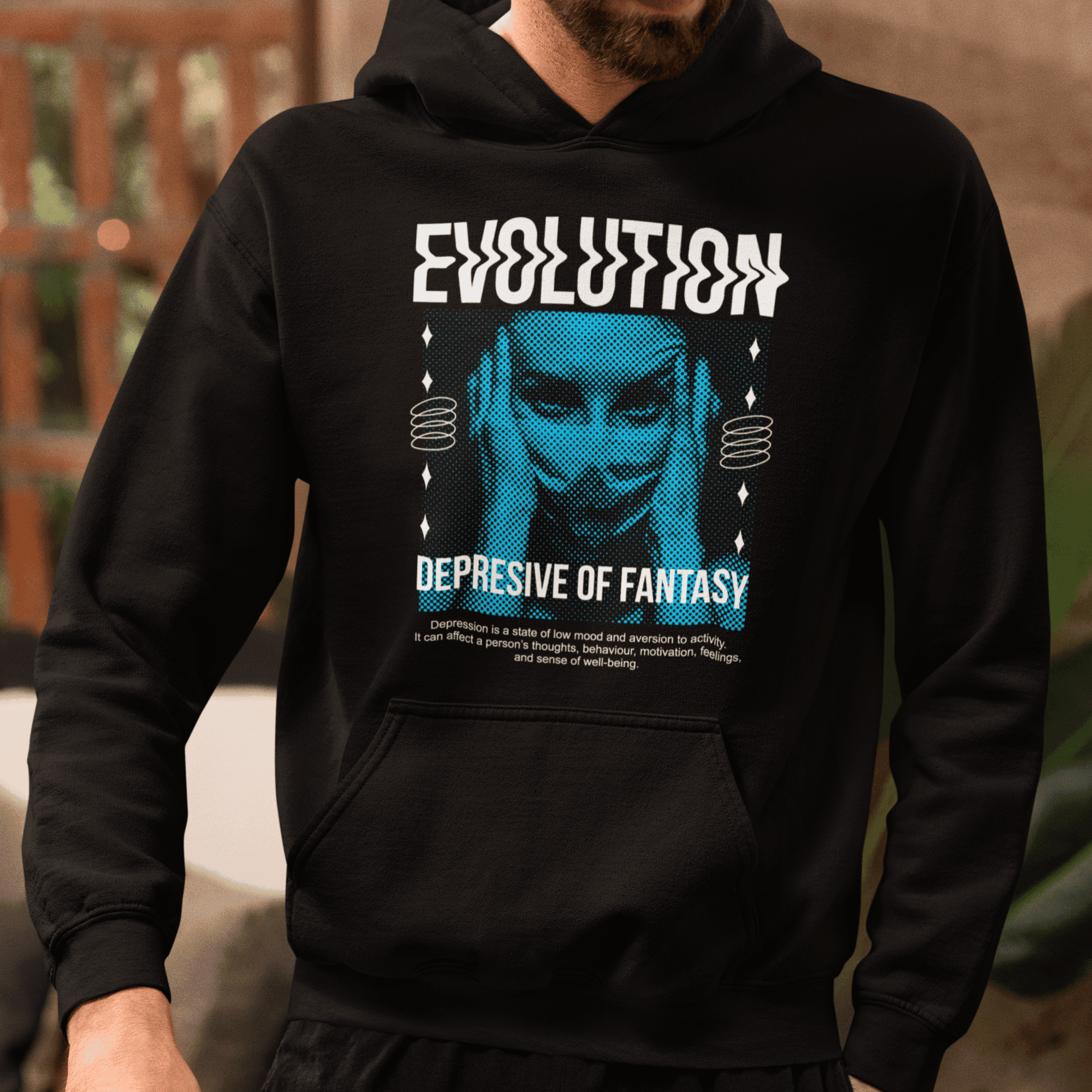 Persepto Evolution Oversize Hoodie (Kapşonlu Sweatshirt) - Premium Kalite %100 Pamuk main variant image