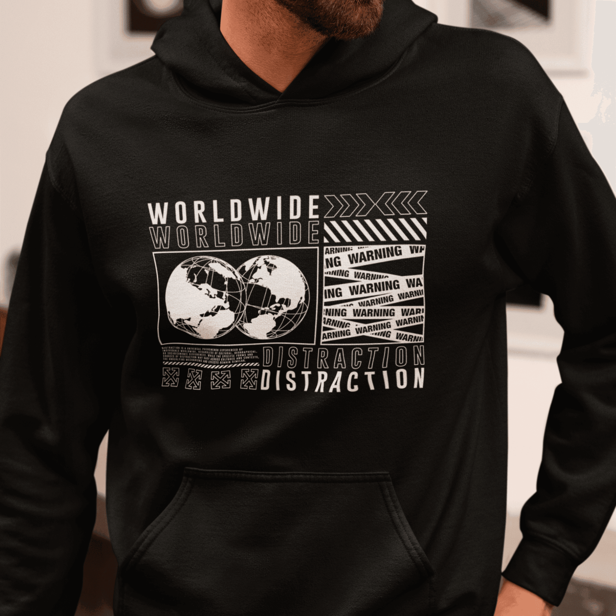 Persepto Distraction Oversize Hoodie (Kapşonlu Sweatshirt) - Premium Kalite %100 Pamuk