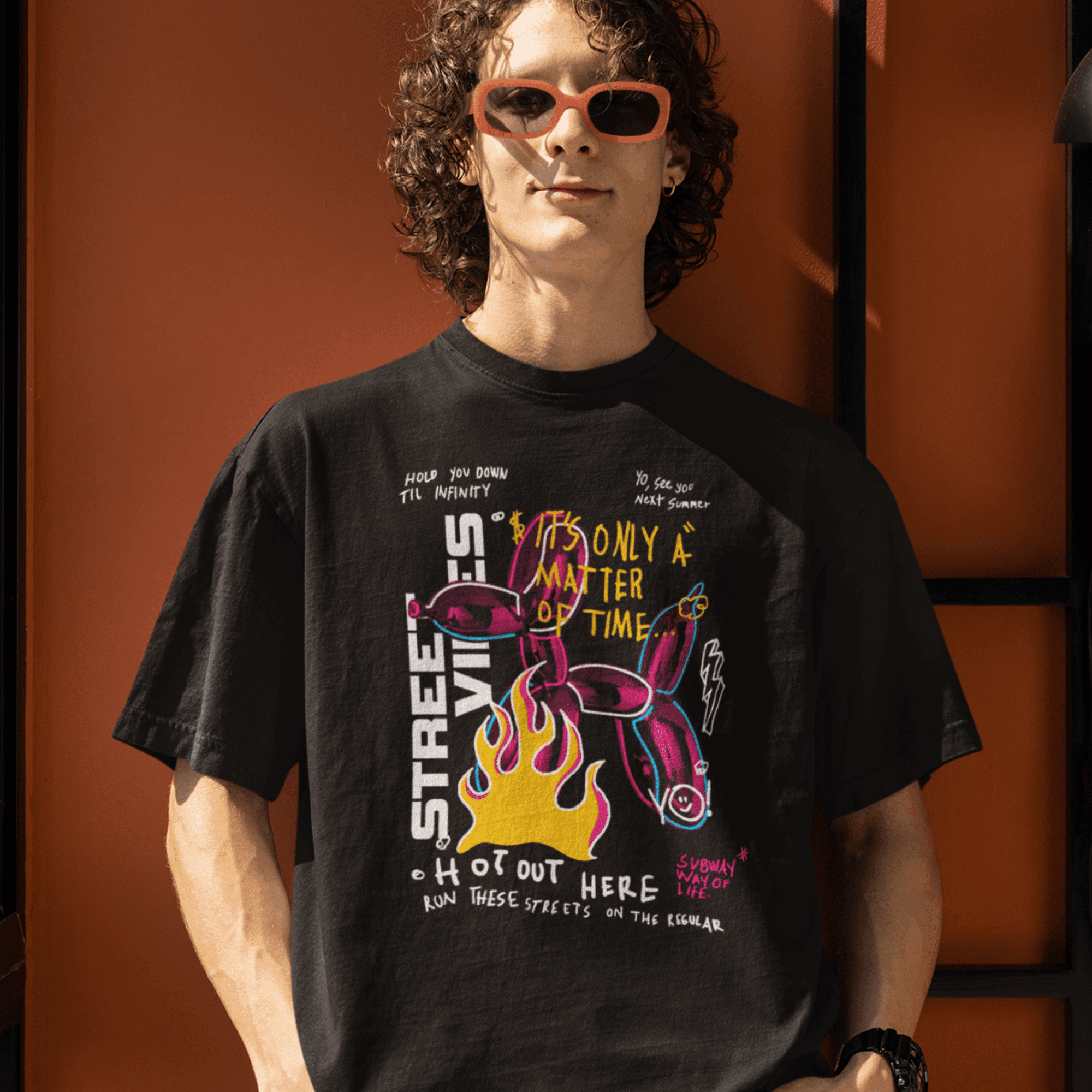 Persepto Street Vibes Oversize T-Shirt - Premium Kalite %100 Pamuk image