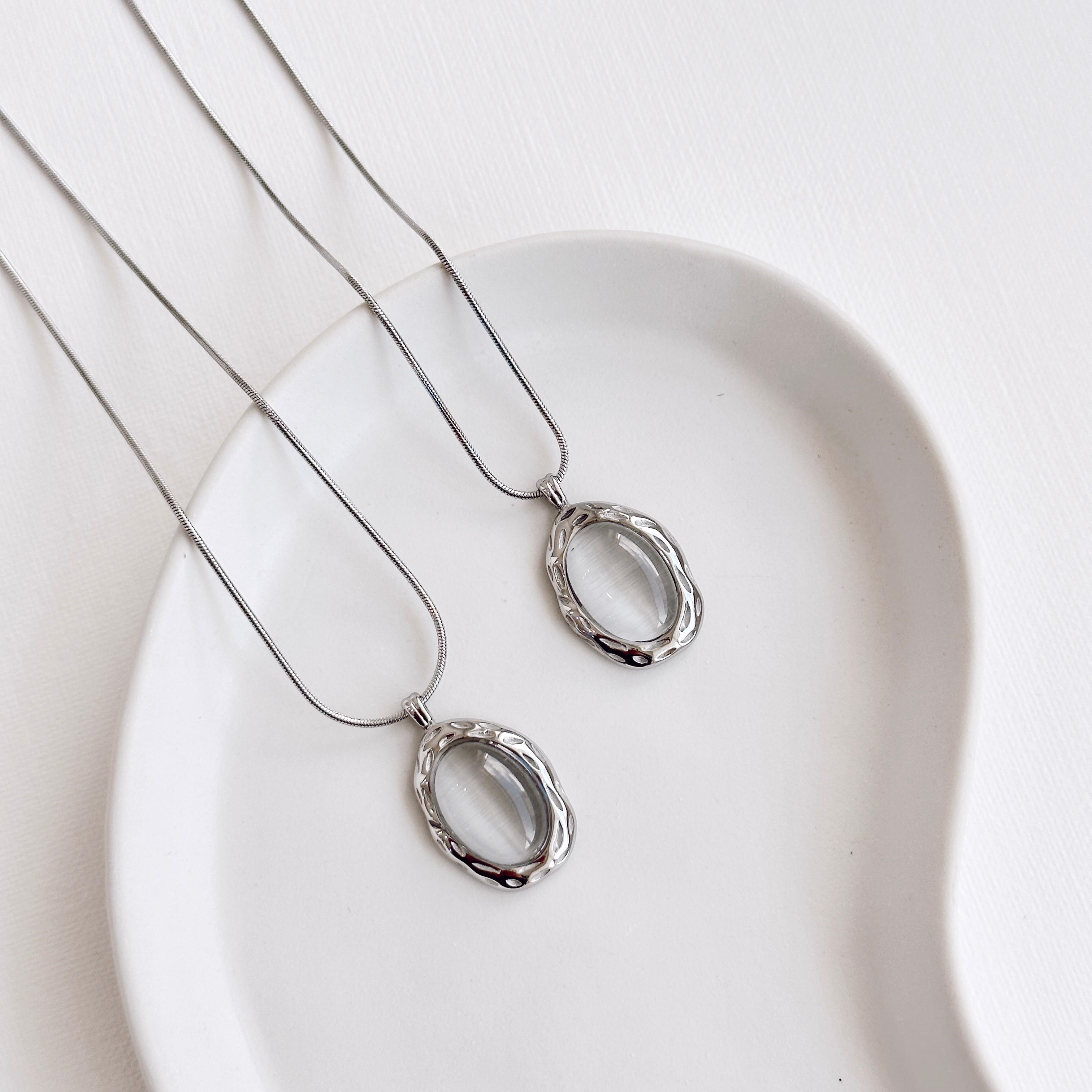 Grey Clamentin Çelik Kolye