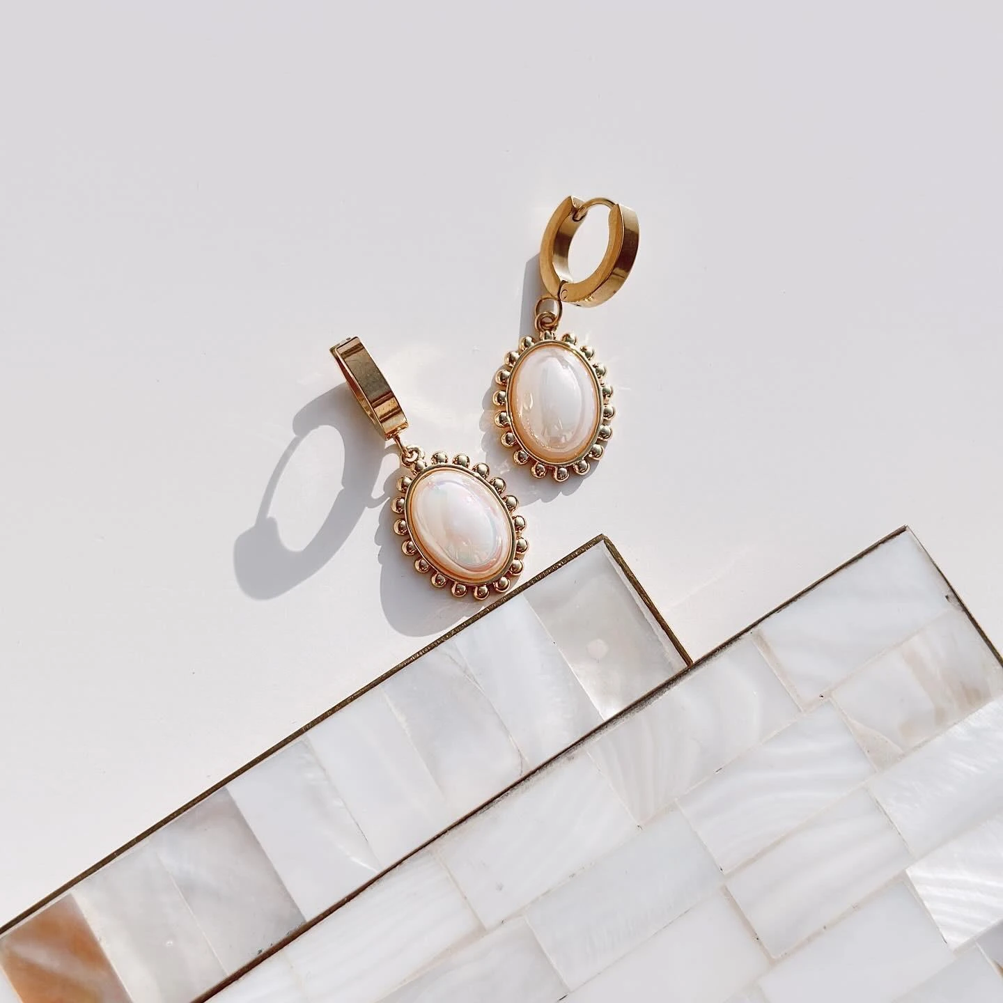 bomb balloon gold Çelik küpe