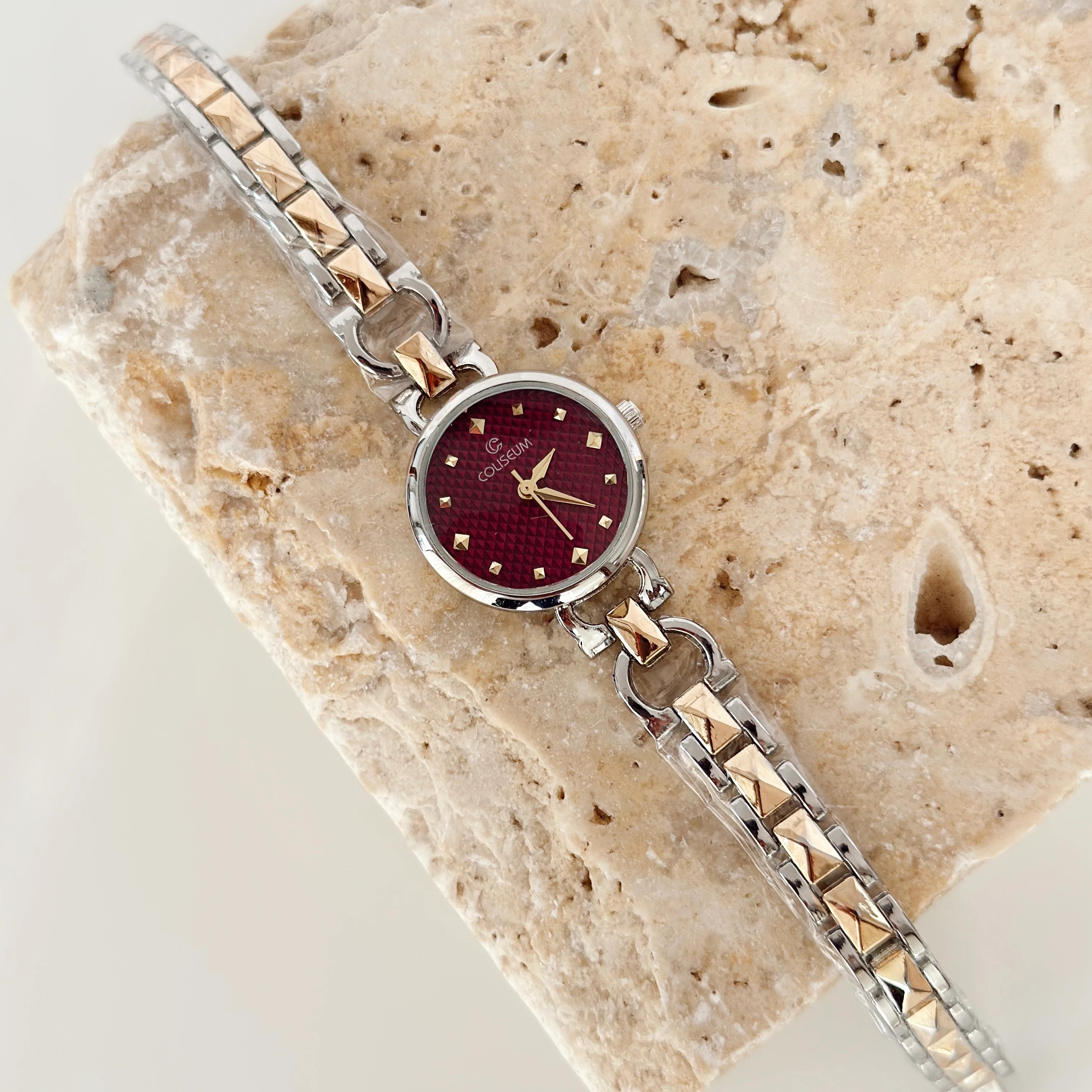 Soilleir Gümüş Gold Saat Bordo