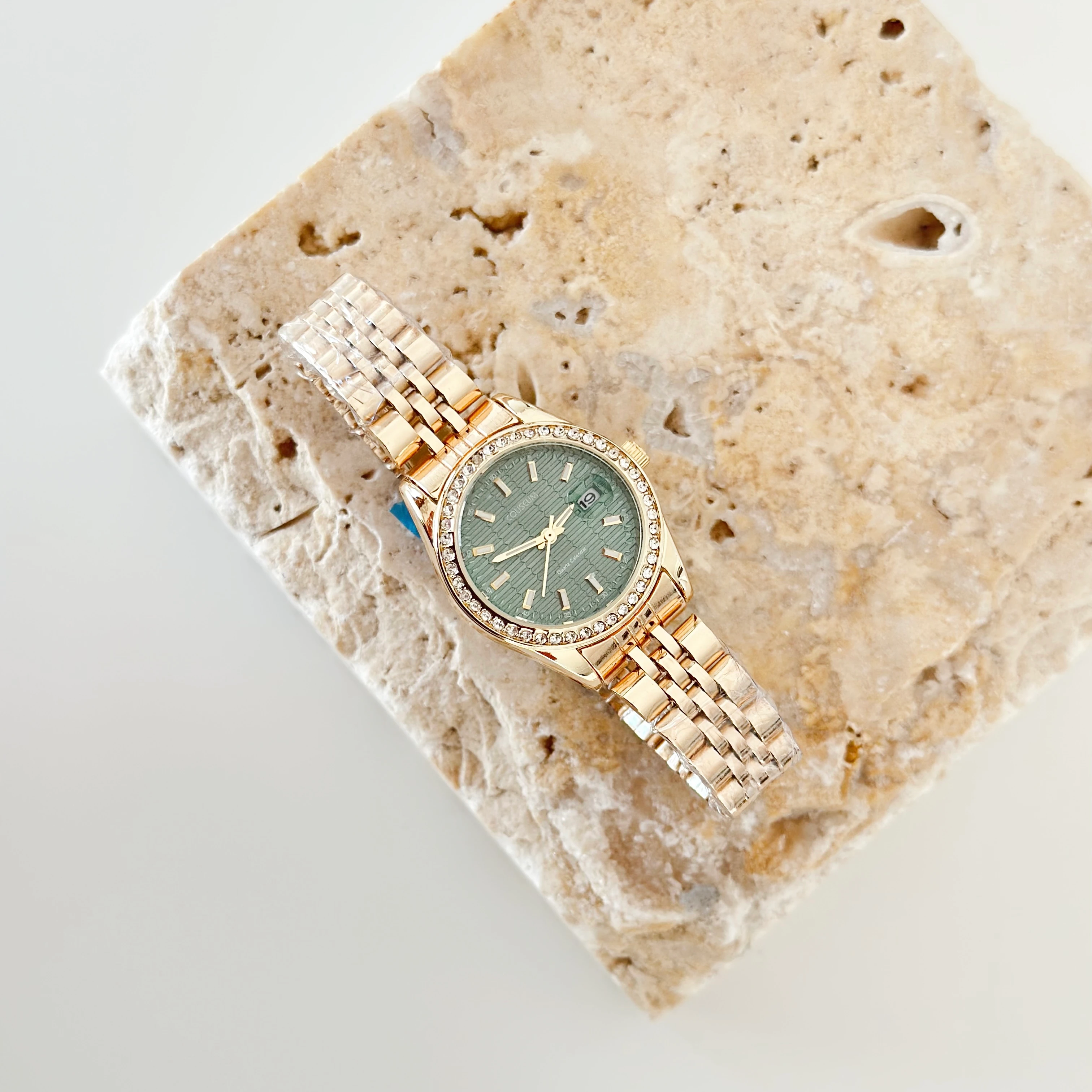 Glace Gold Saat Yeşil