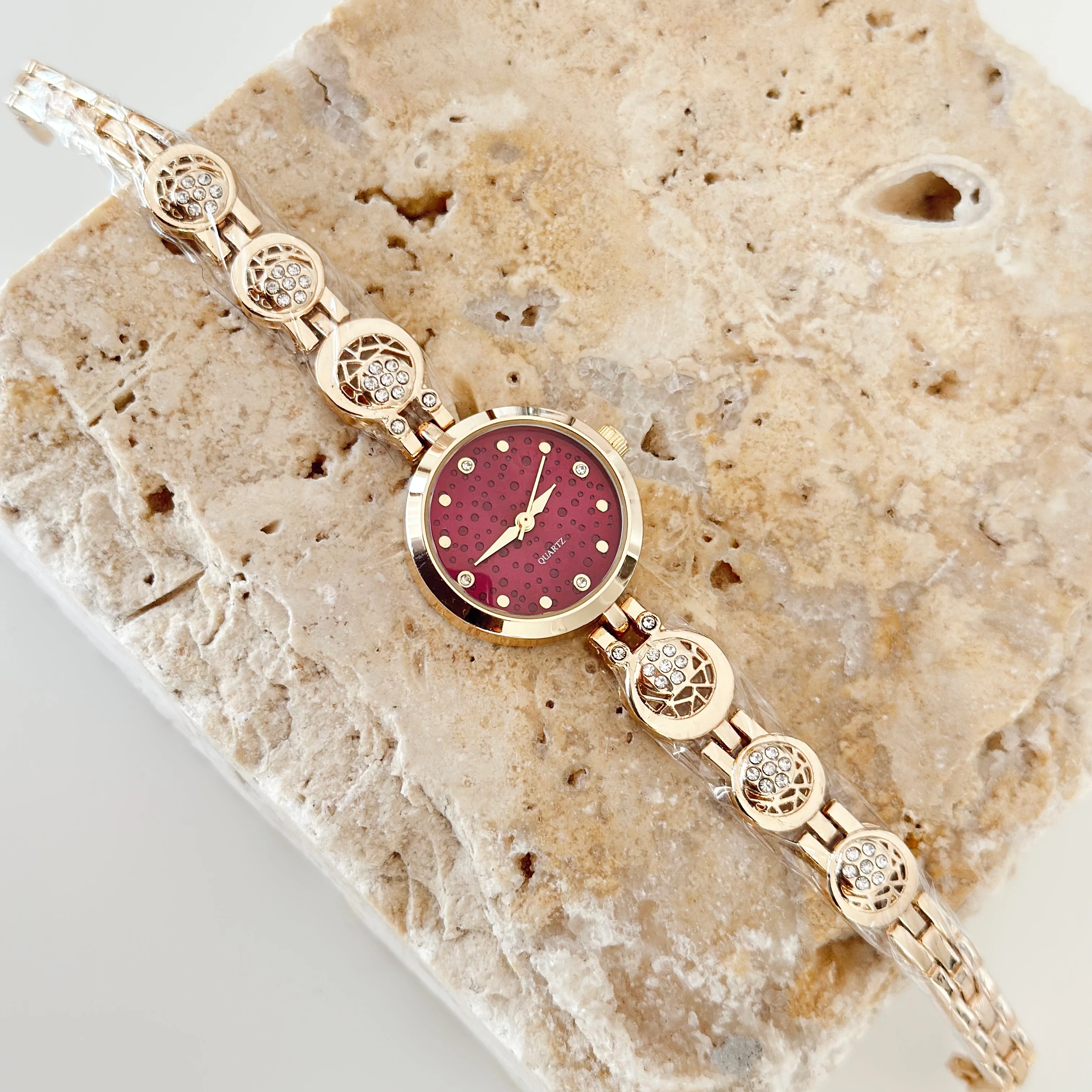 Mois Gold Saat Bordo