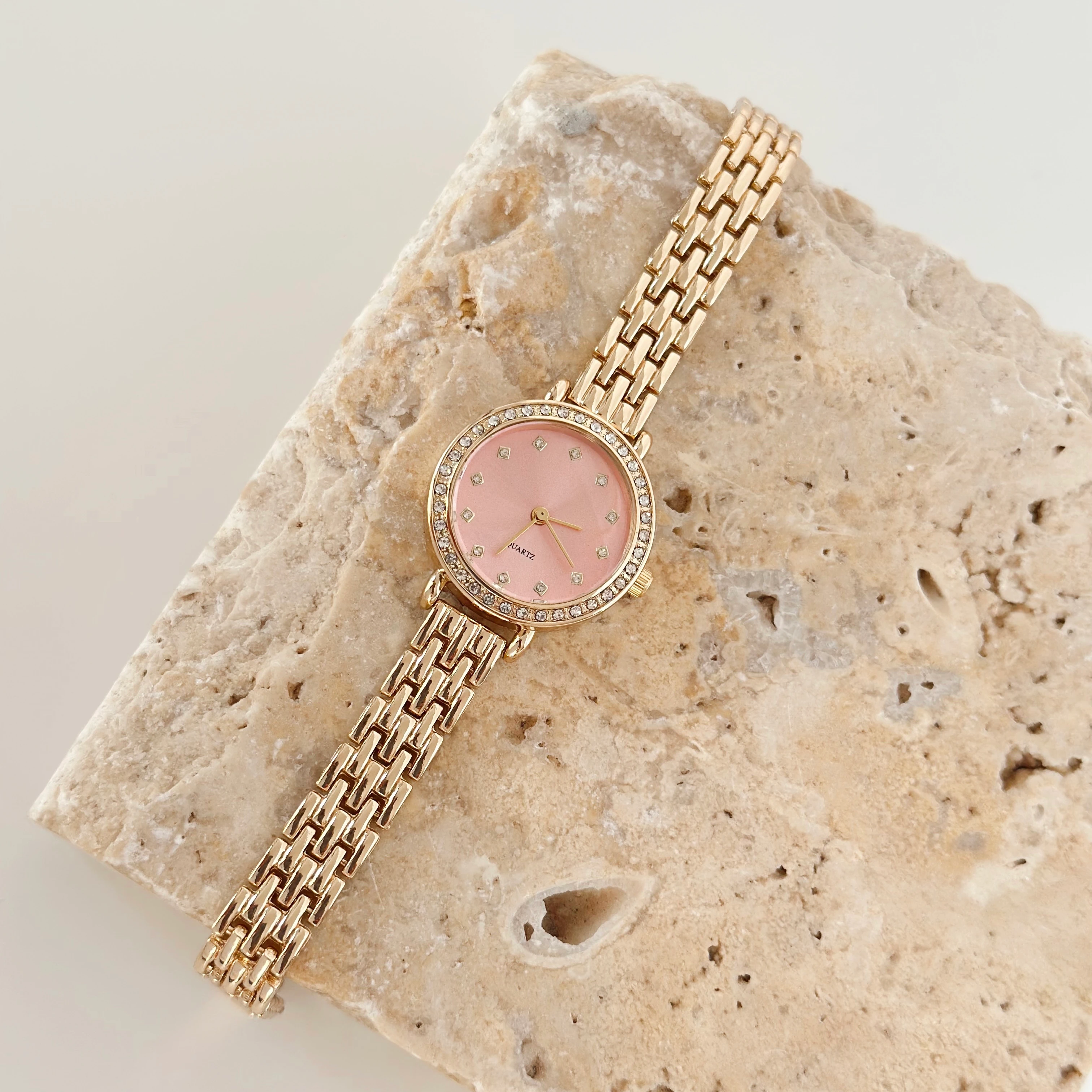 Petite Gold Saat Pembe