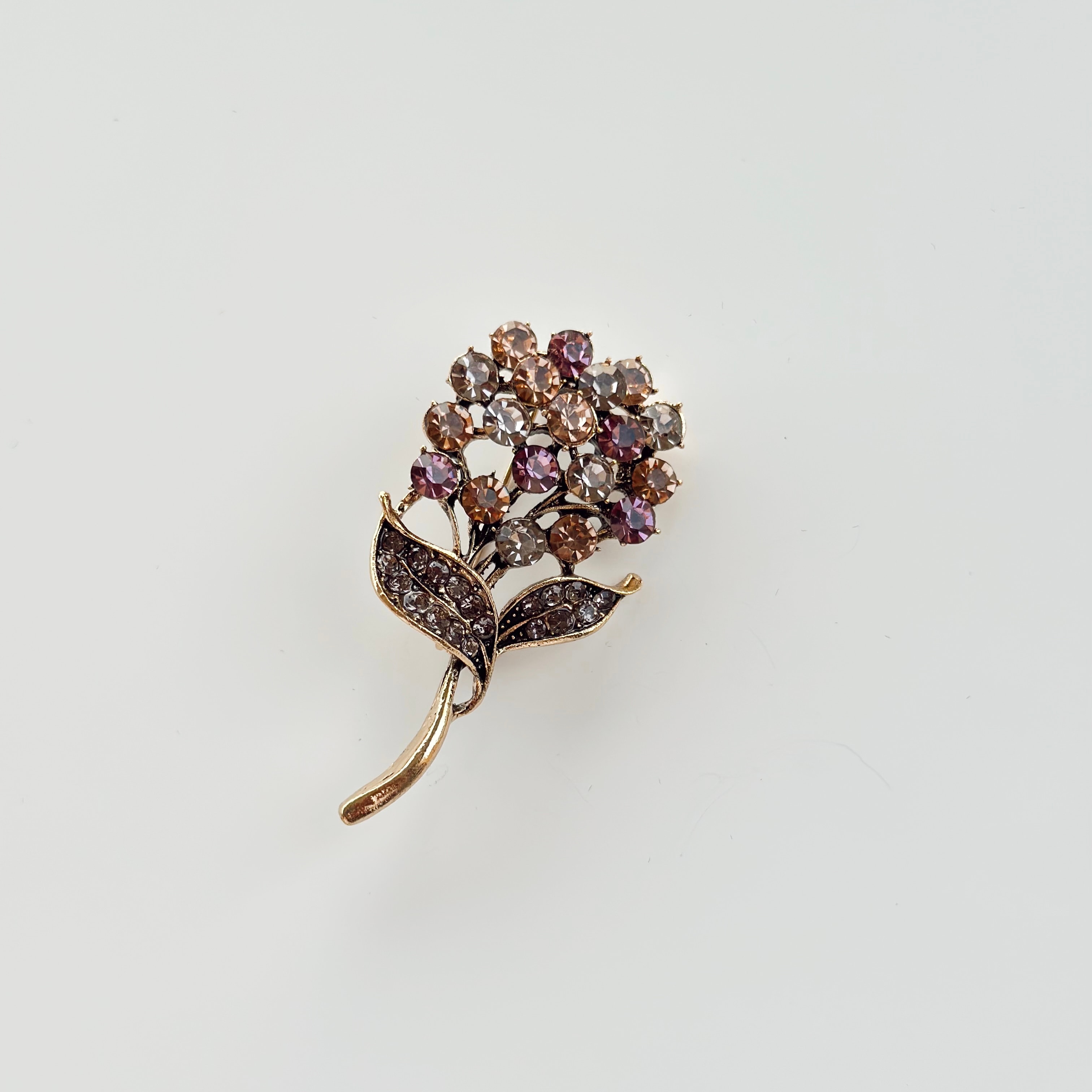 Renkli Taş Çiçek Broş