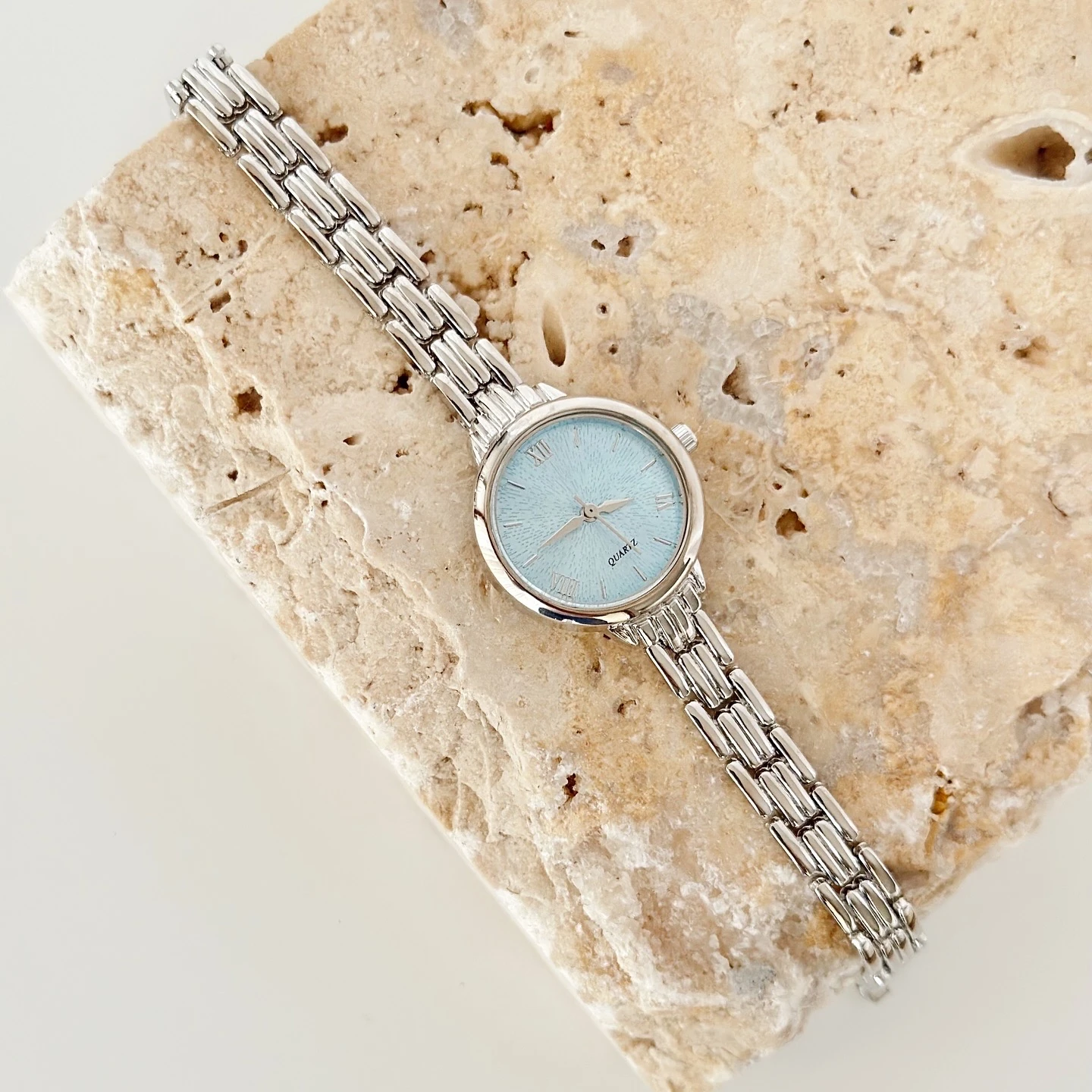 Nervion Gümüş Mavi Saat