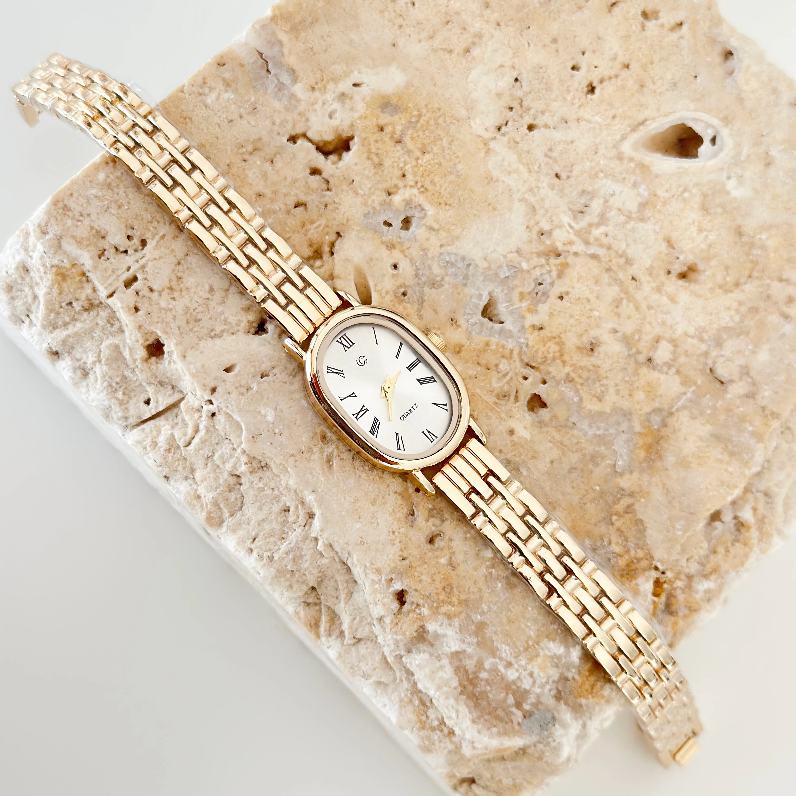 Churn Gold Saat Beyaz