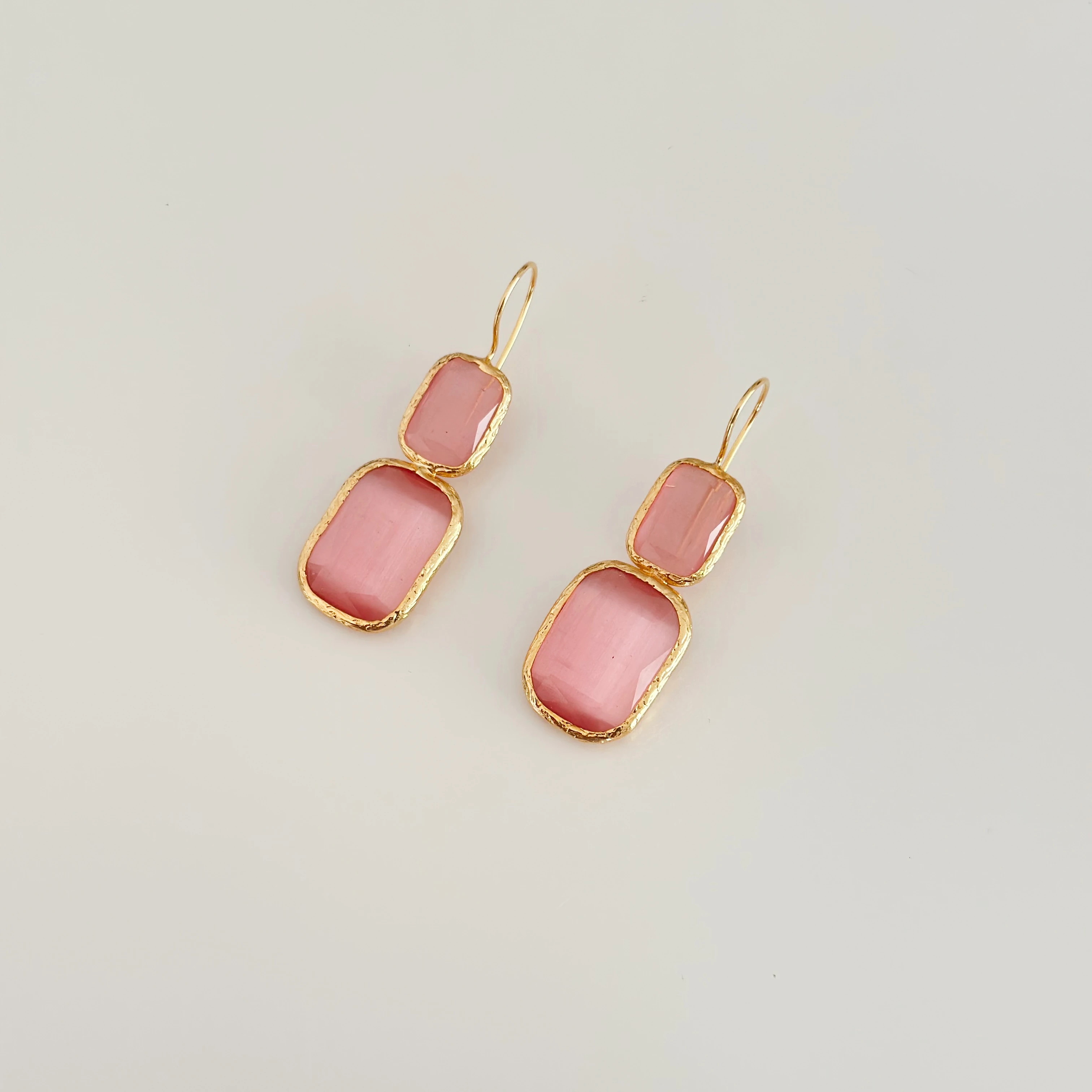 Rodonit Doğal Taş Küpe