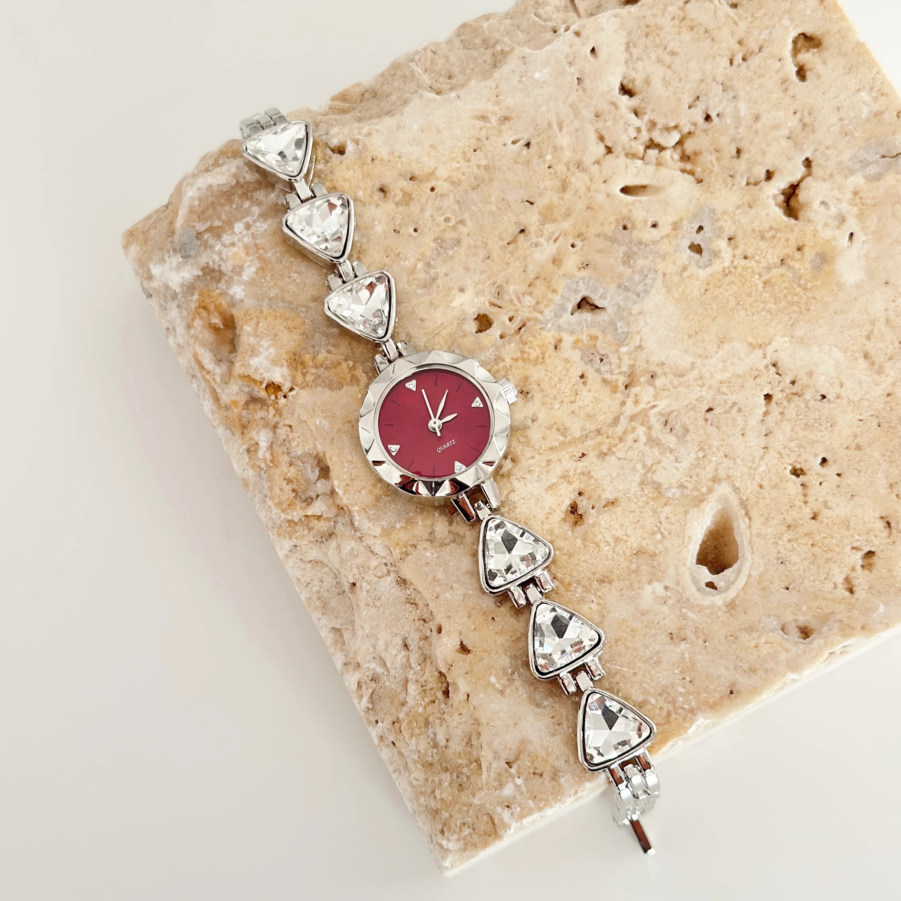 Lagoa Saat Gümüş Bordo