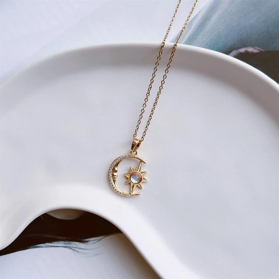 Moon and Sun Kolye | Çelik
