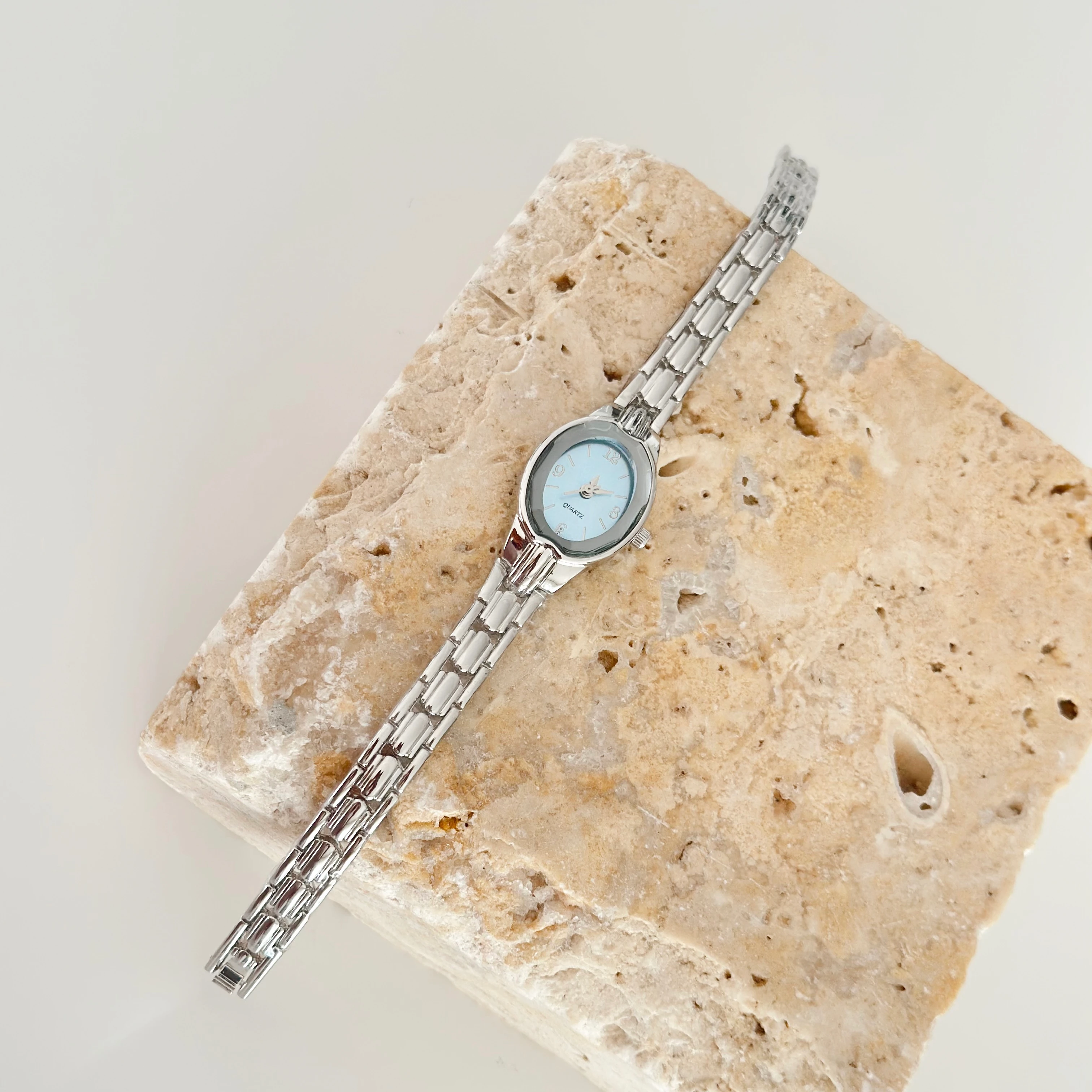 Rive Gümüş Saat Mavi