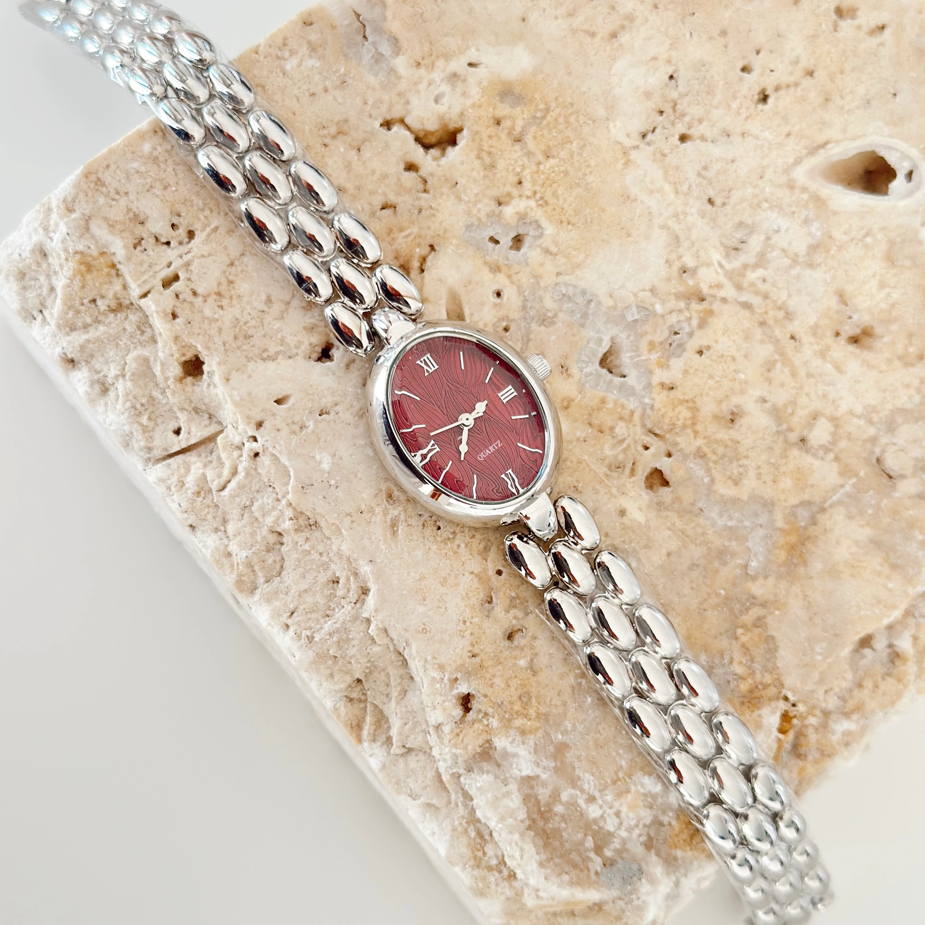 Turias Bordo Gümüş Saat