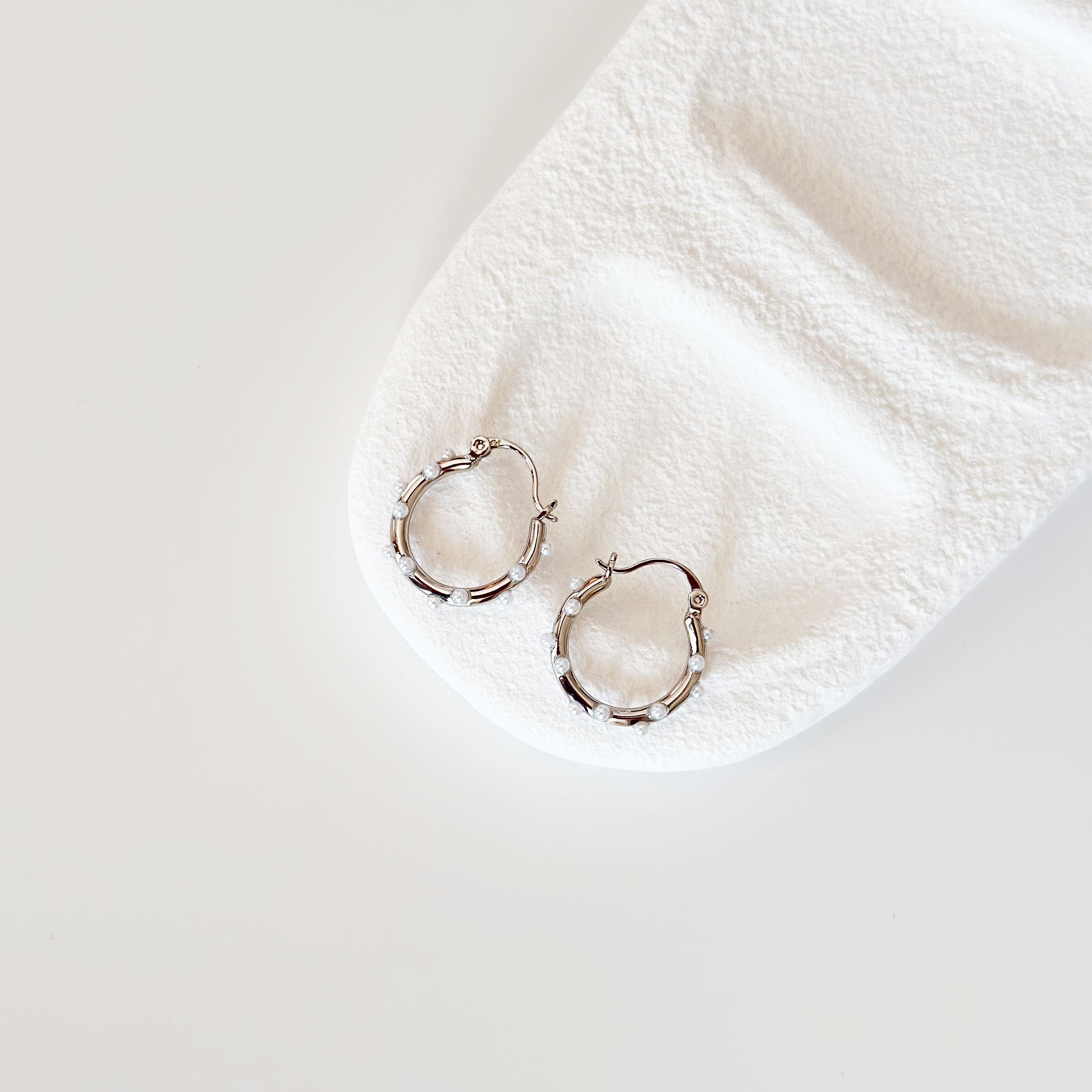 Min inci grey Çelik küpe