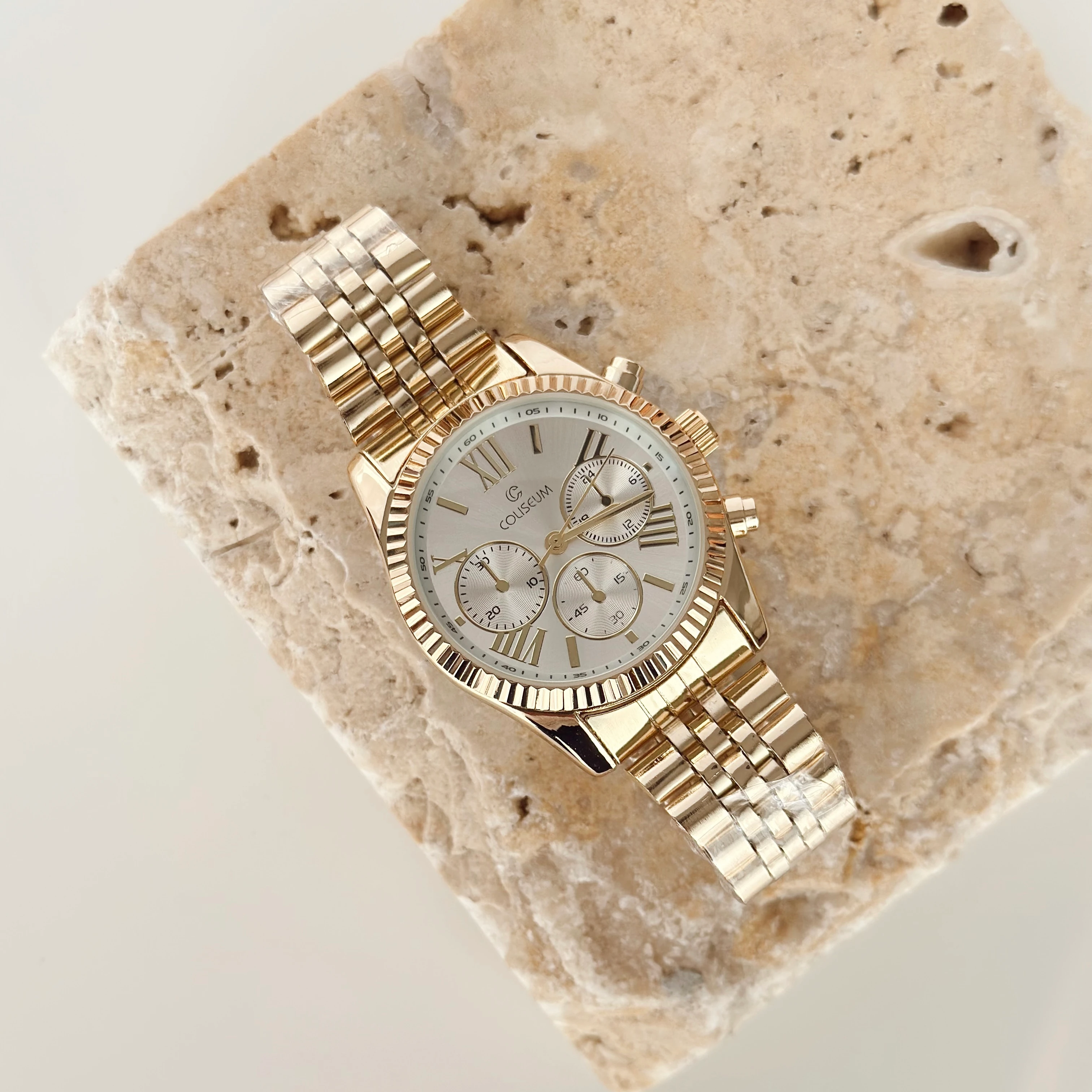 Stor Gold Saat Beyaz