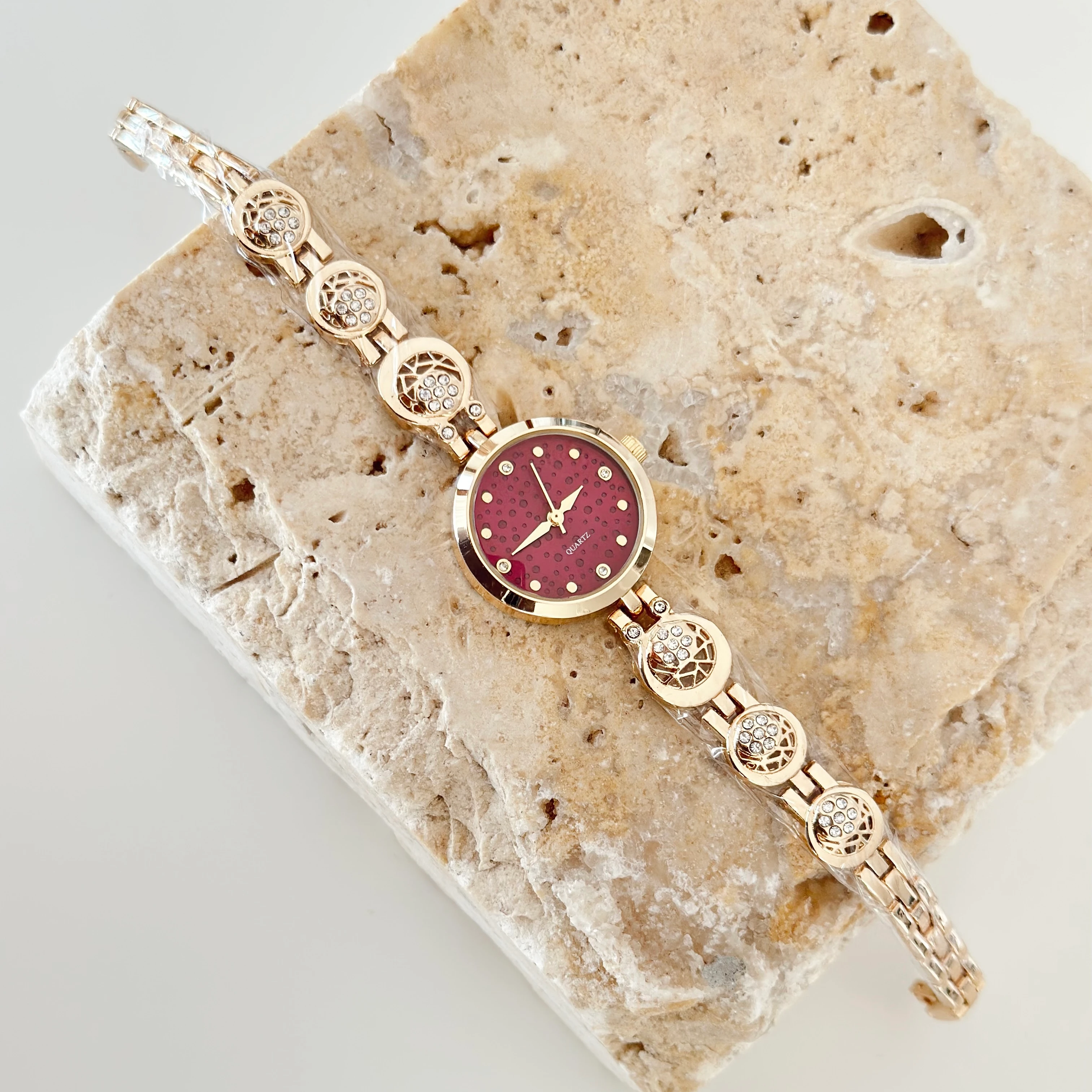 Mois Gold Saat Bordo