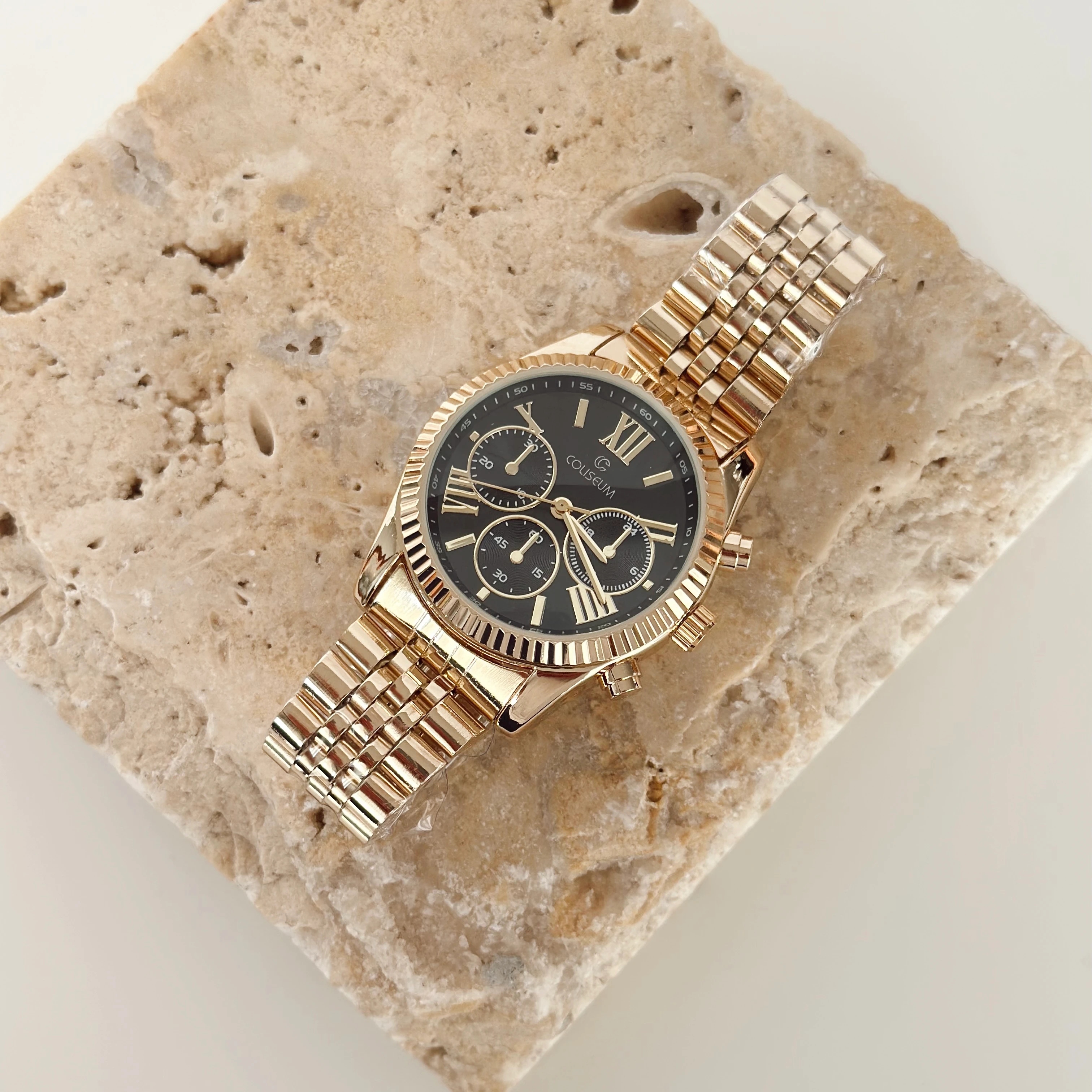 Stor Gold Saat Siyah