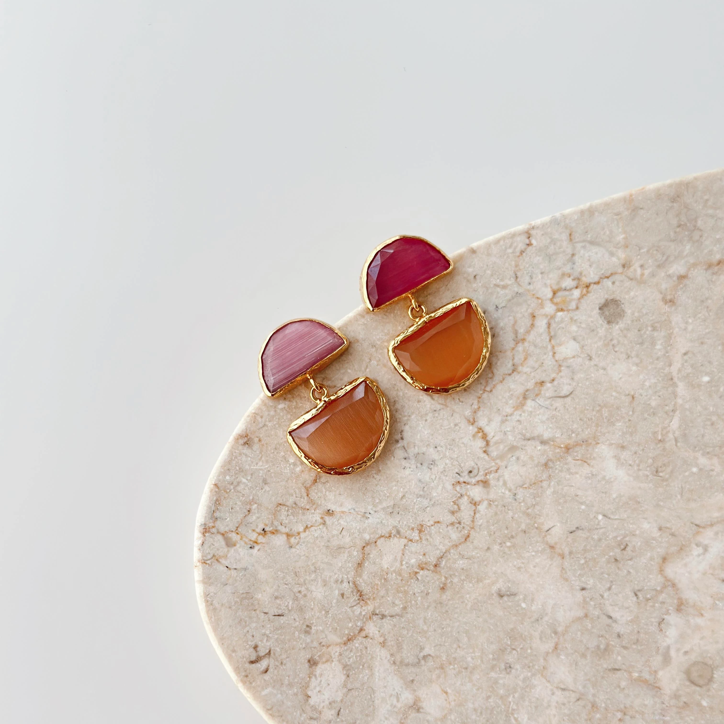 Robin Doğal taş küpe