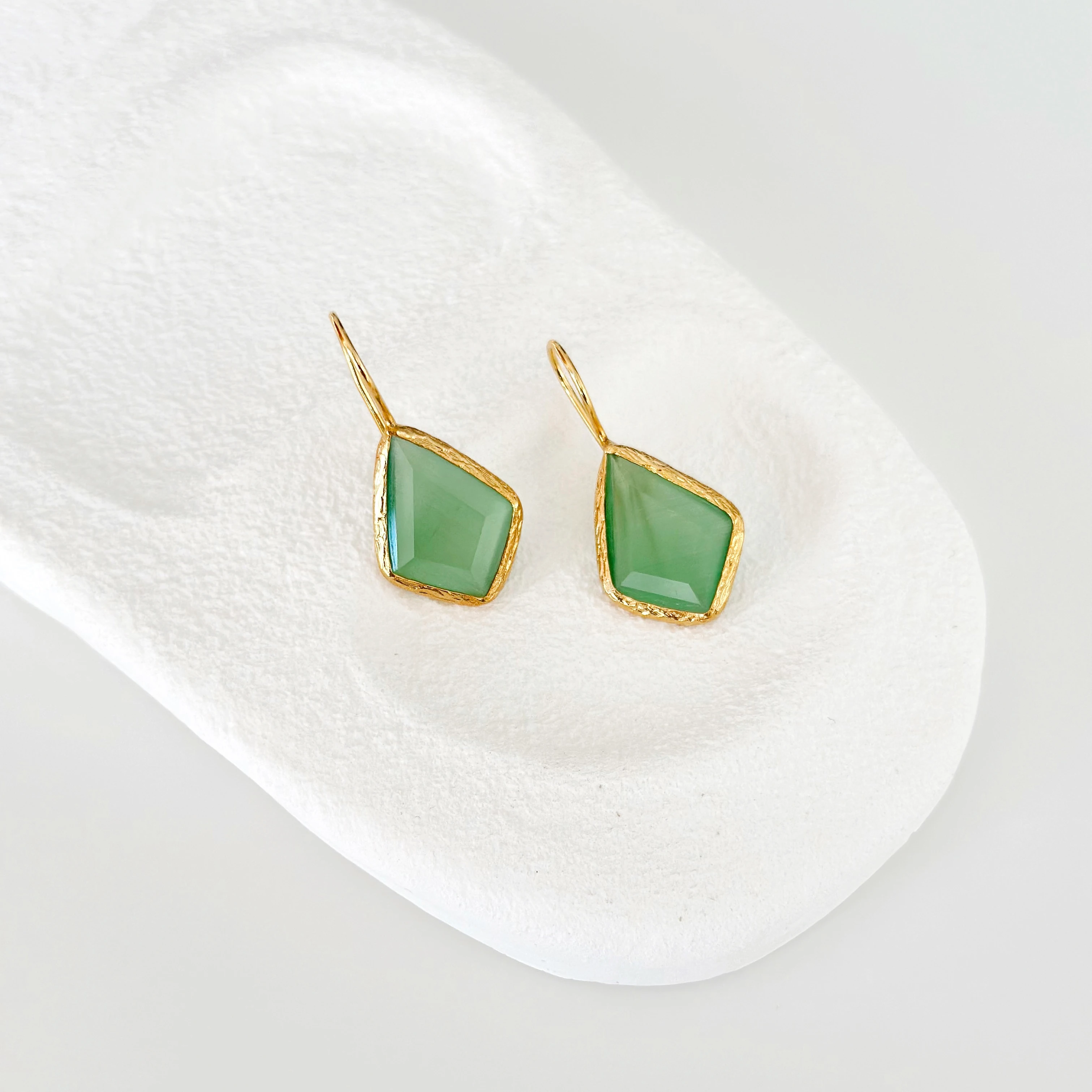 Amazonit Doğal taş küpe