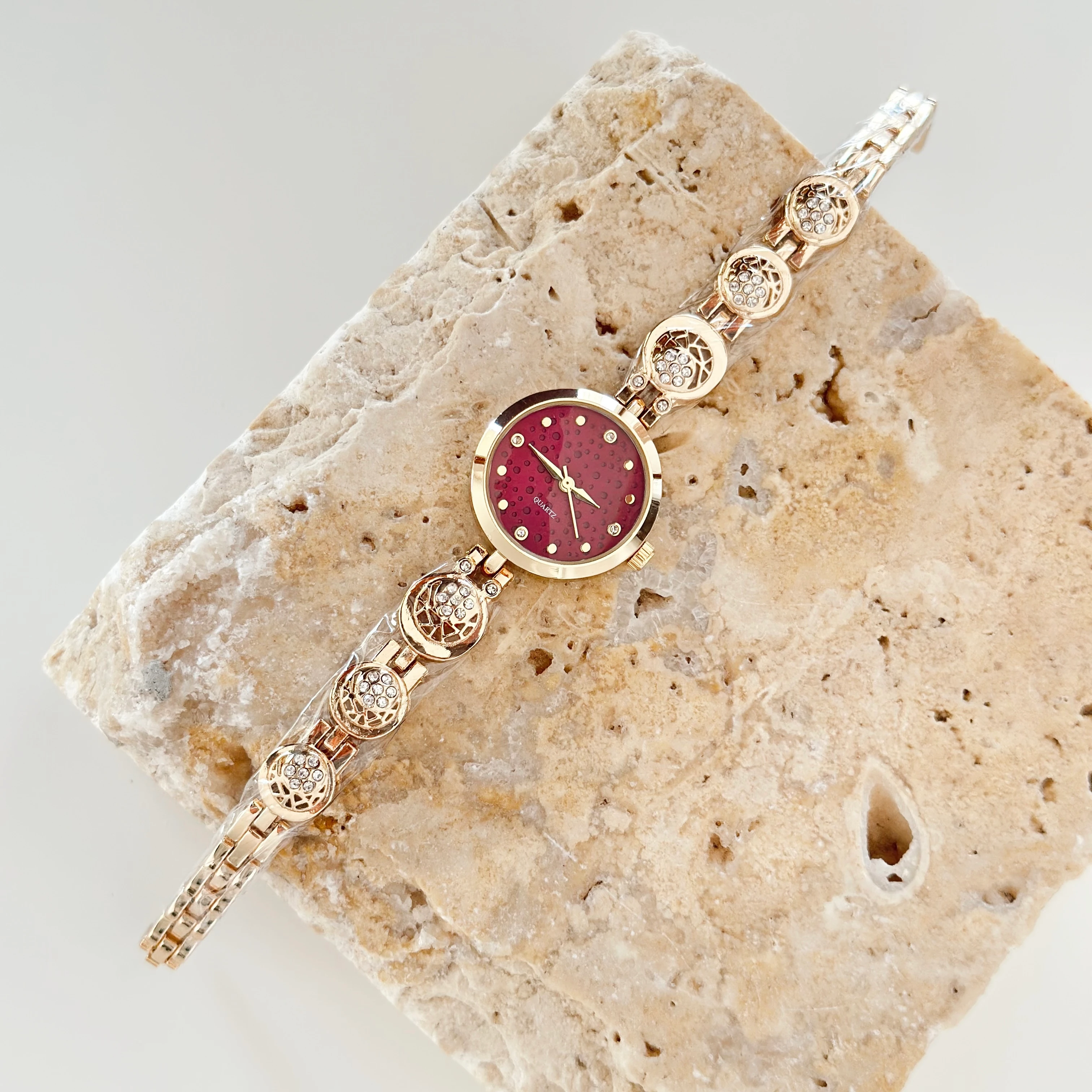 Mois Gold Saat Bordo