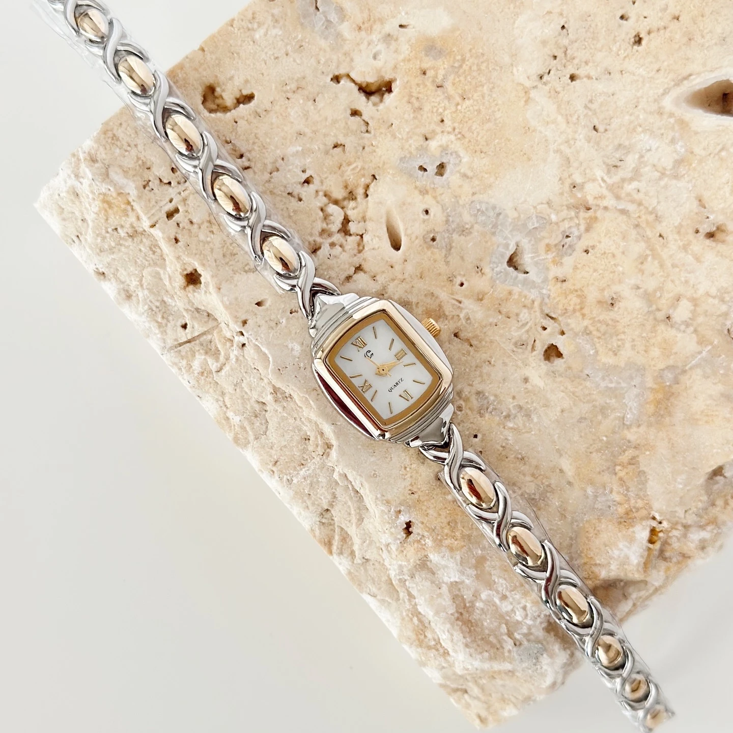 Arion Gümüş Gold Beyaz Saat