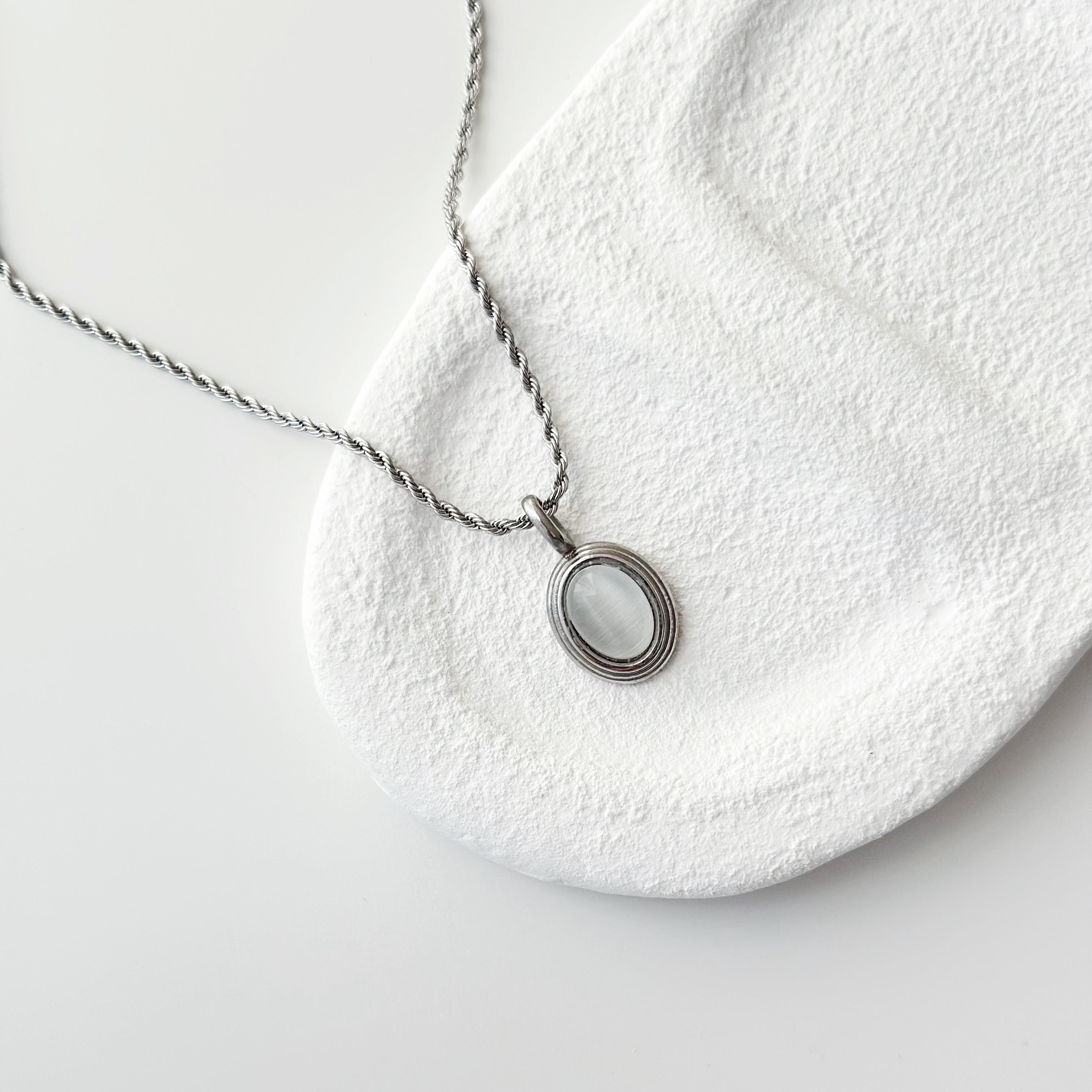 Linda grey Çelik Kolye