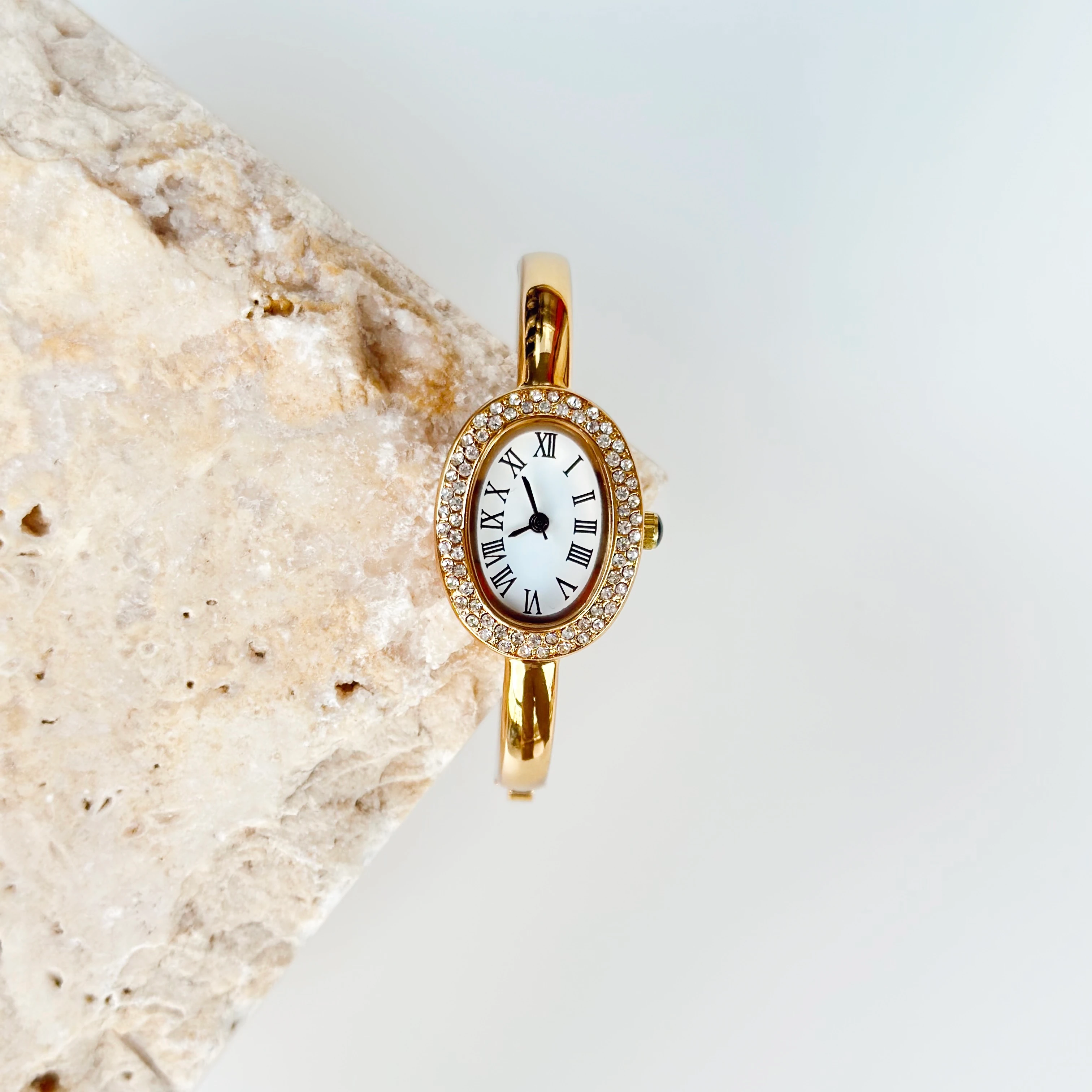 Arden Gümüş Kelepçe Saat Beyaz