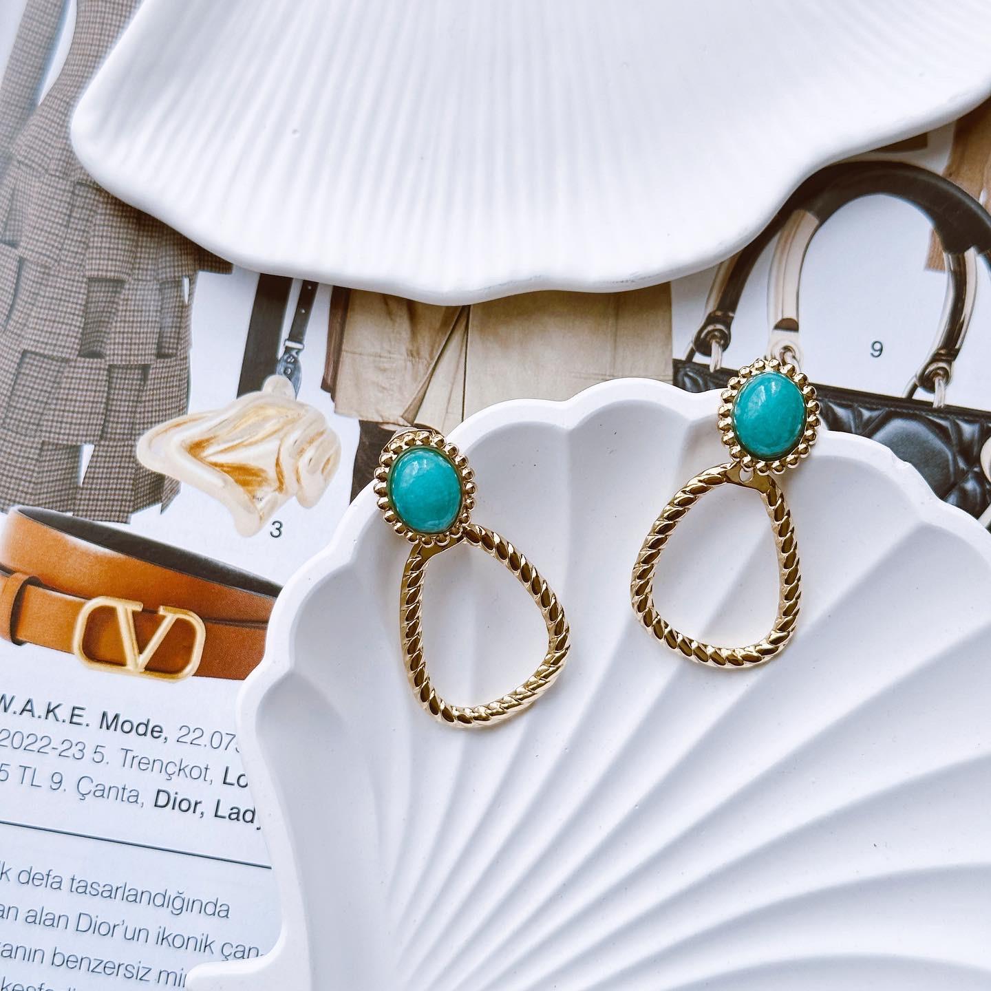 Vetro Rosa Çelik Küpe