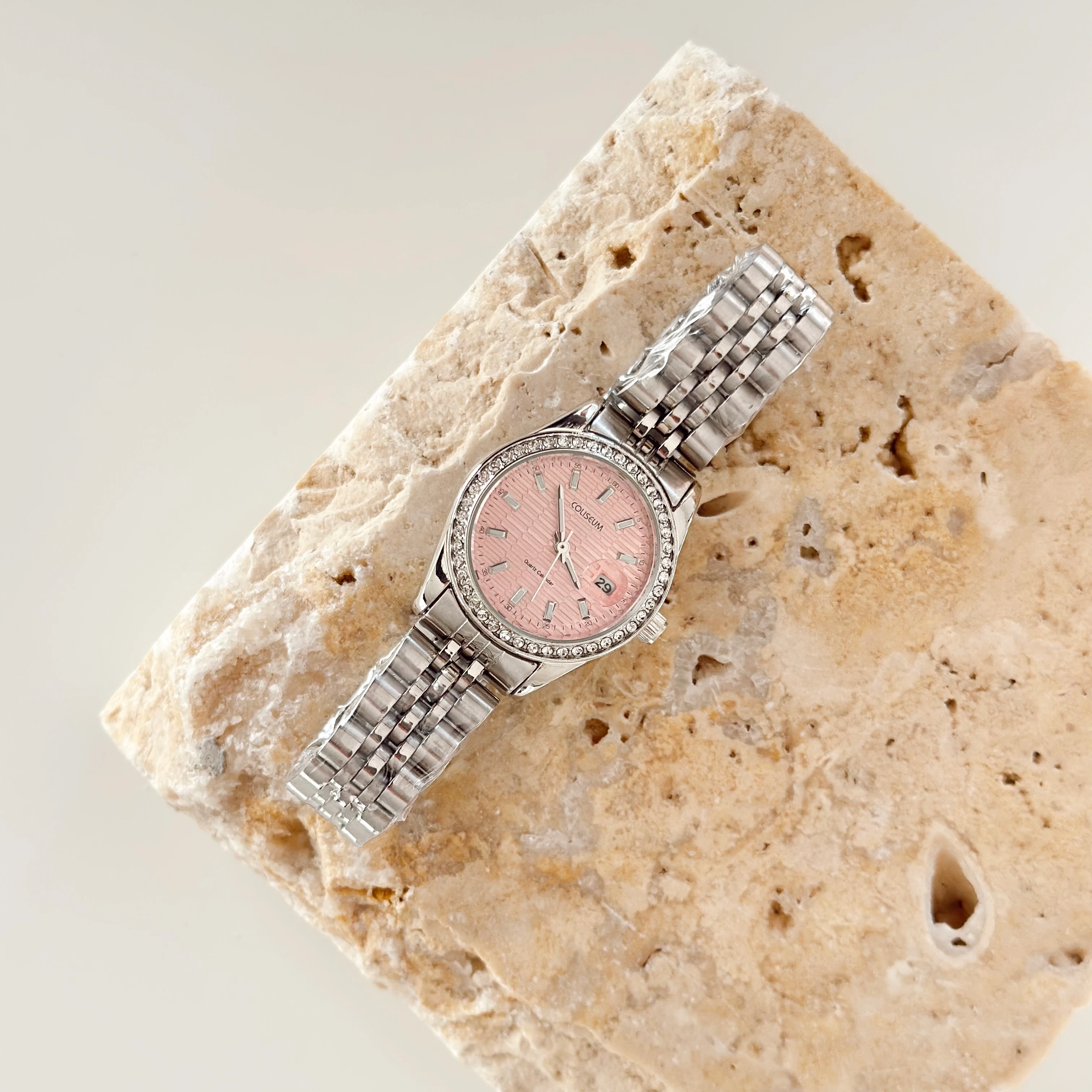 Glace Gümüş Saat Pembe