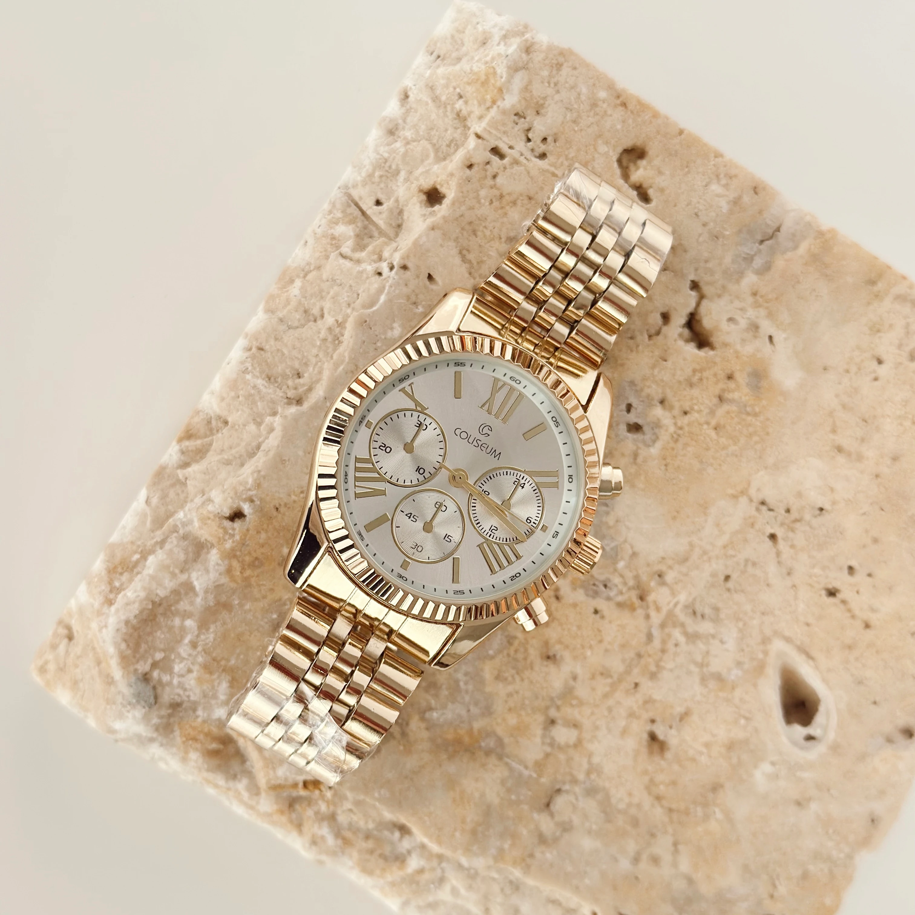 Stor Gold Saat Beyaz