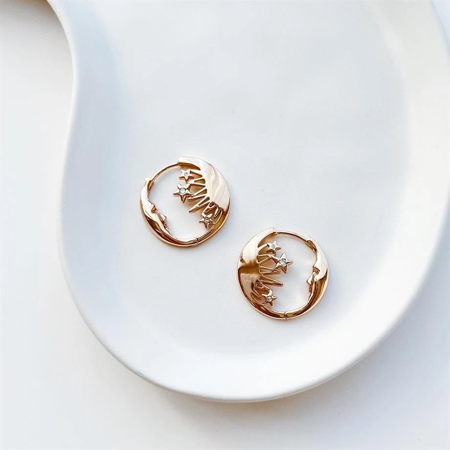 Ay yıldızlı Küpe