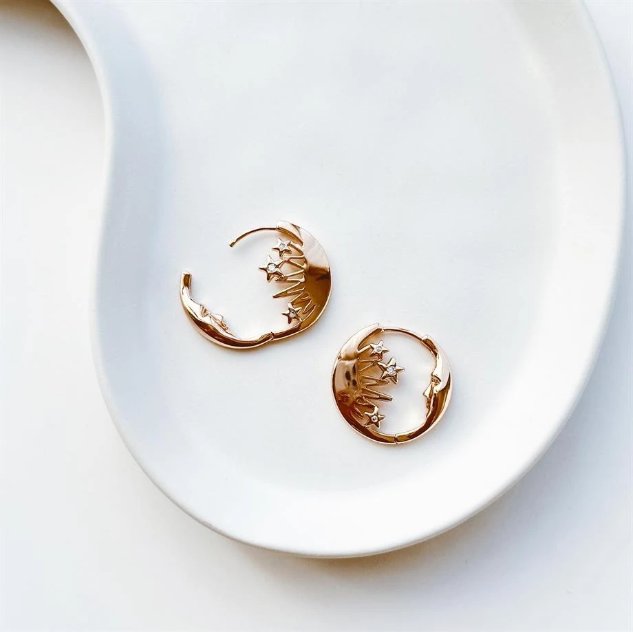 Ay yıldızlı Küpe