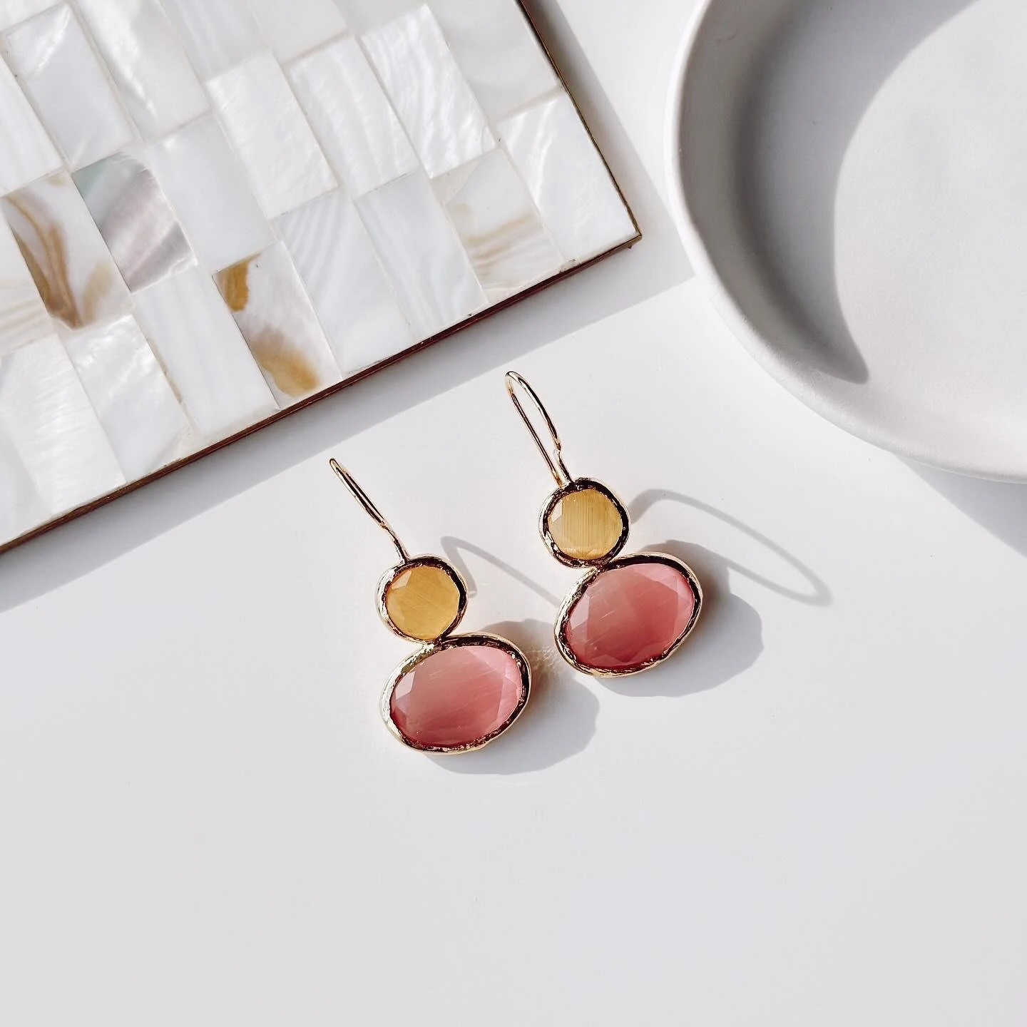 Sitrin Doğal taş küpe