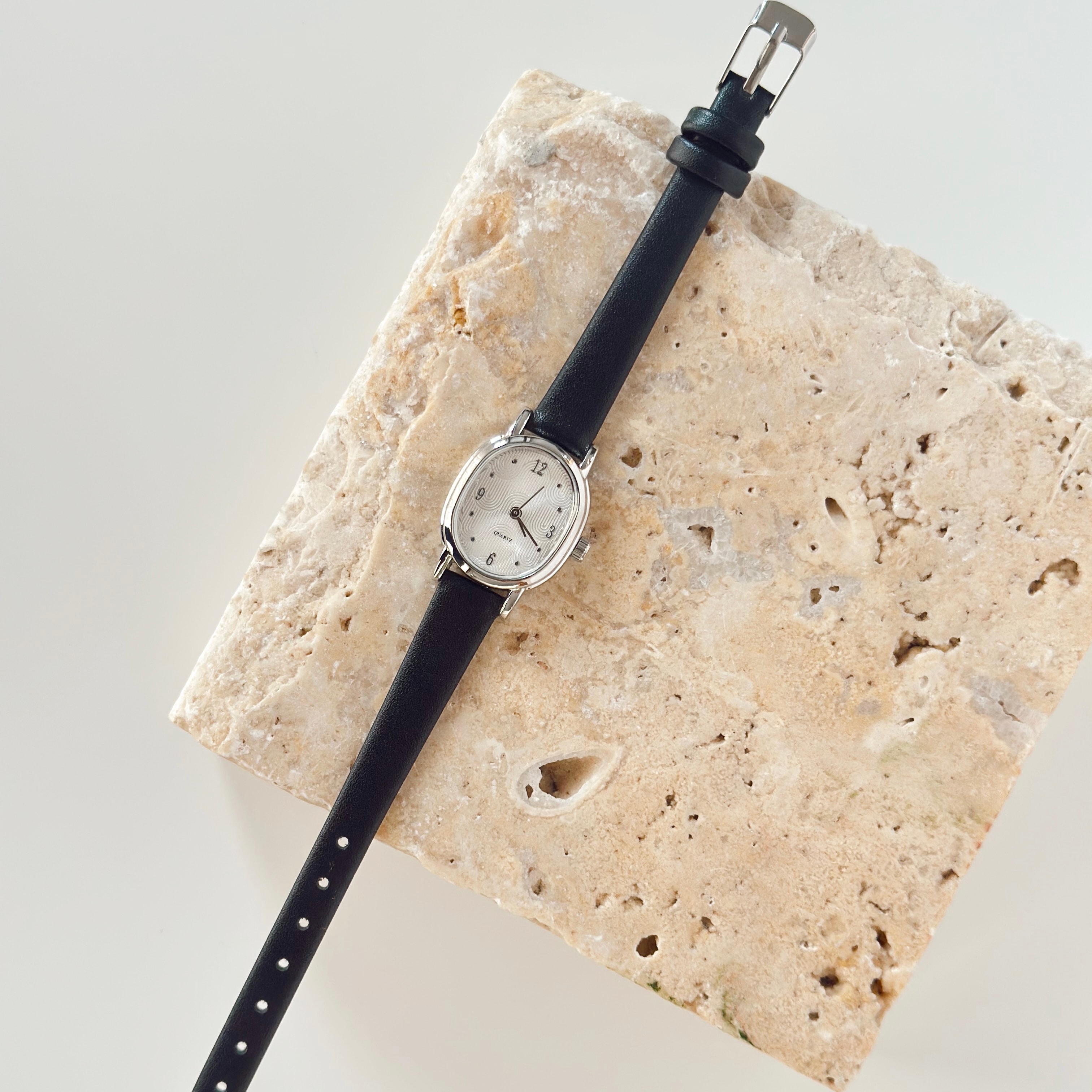 Sapphire Gümüş Siyah Kordon Saat