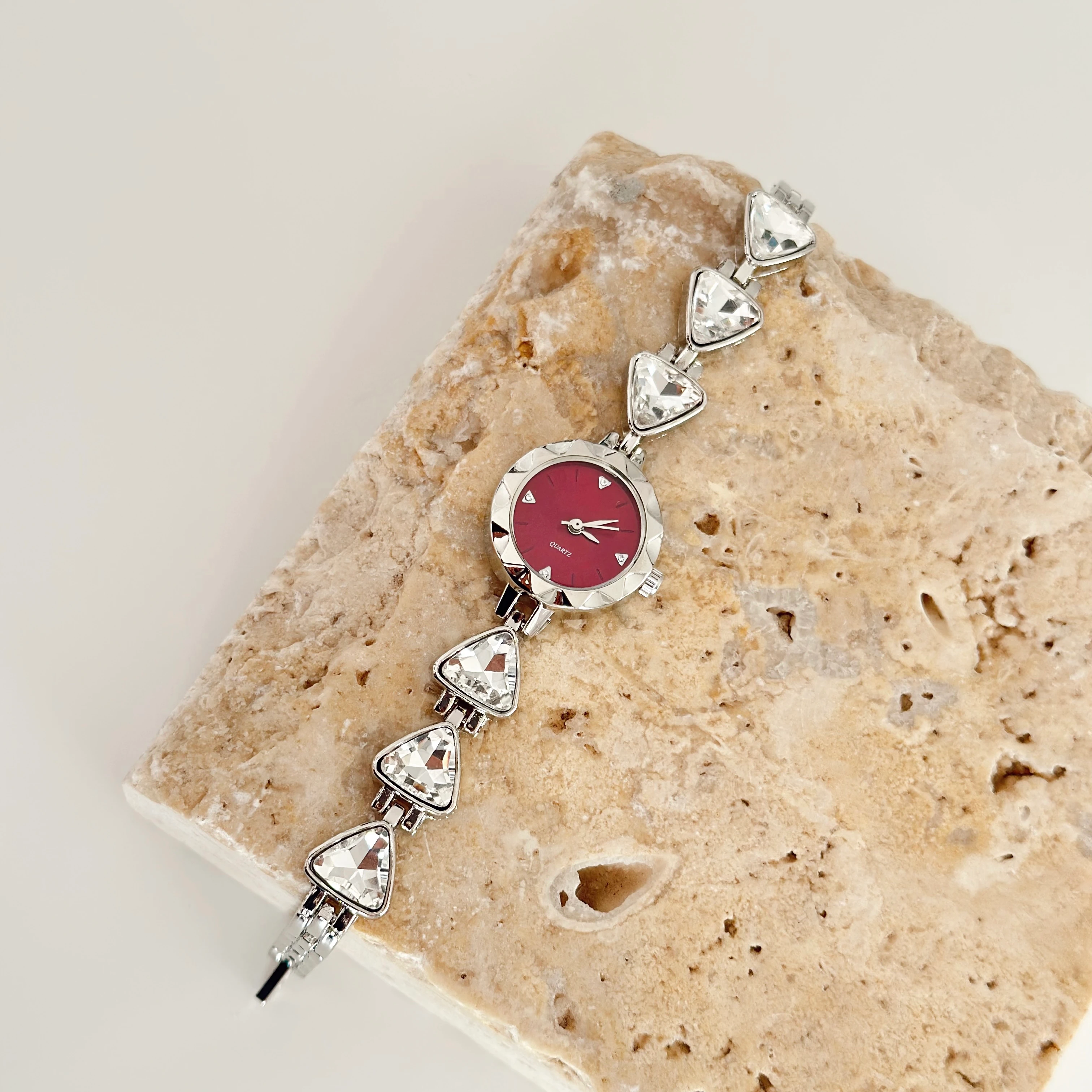 Lagoa Saat Gümüş Bordo