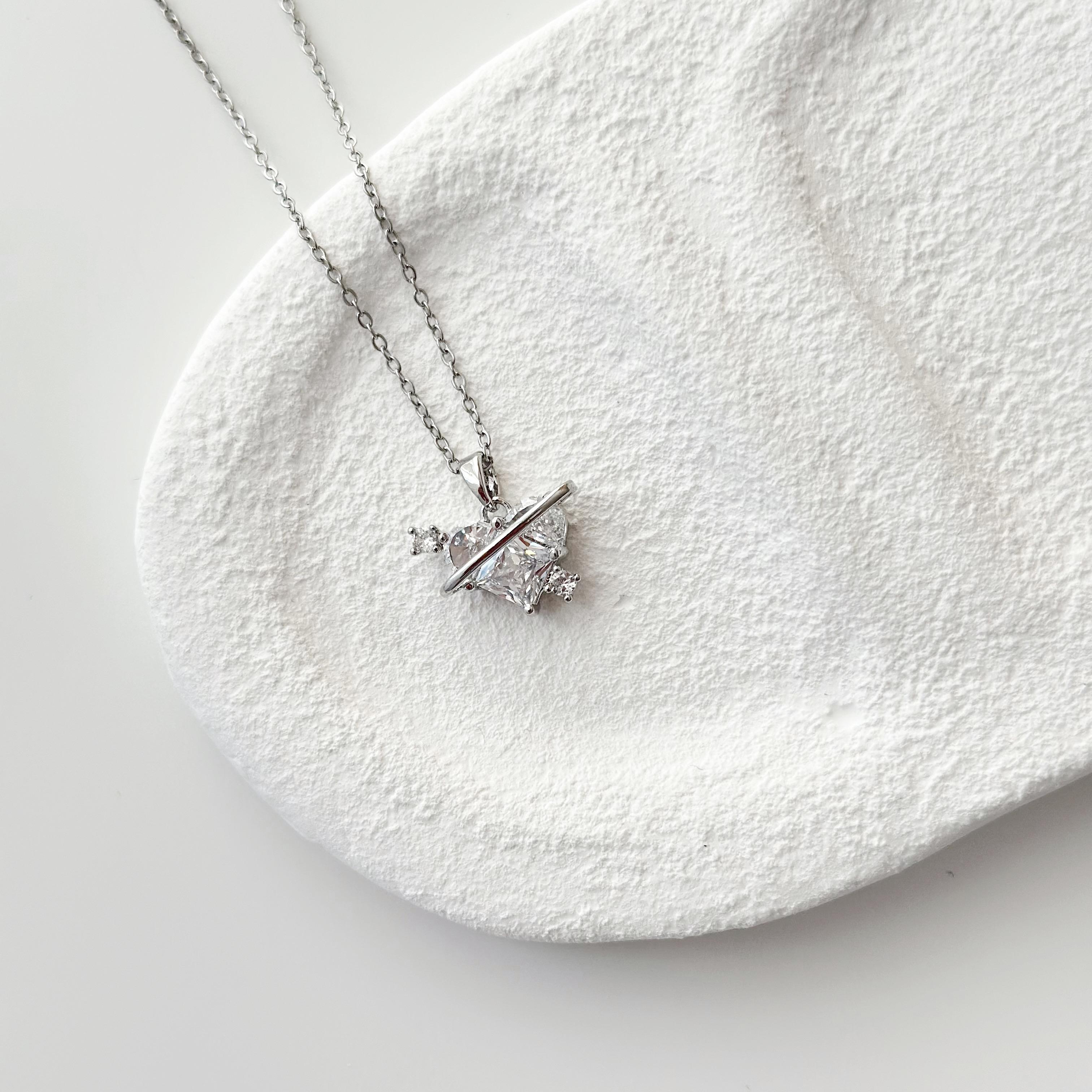 Cuore grigio Çelik Kolye