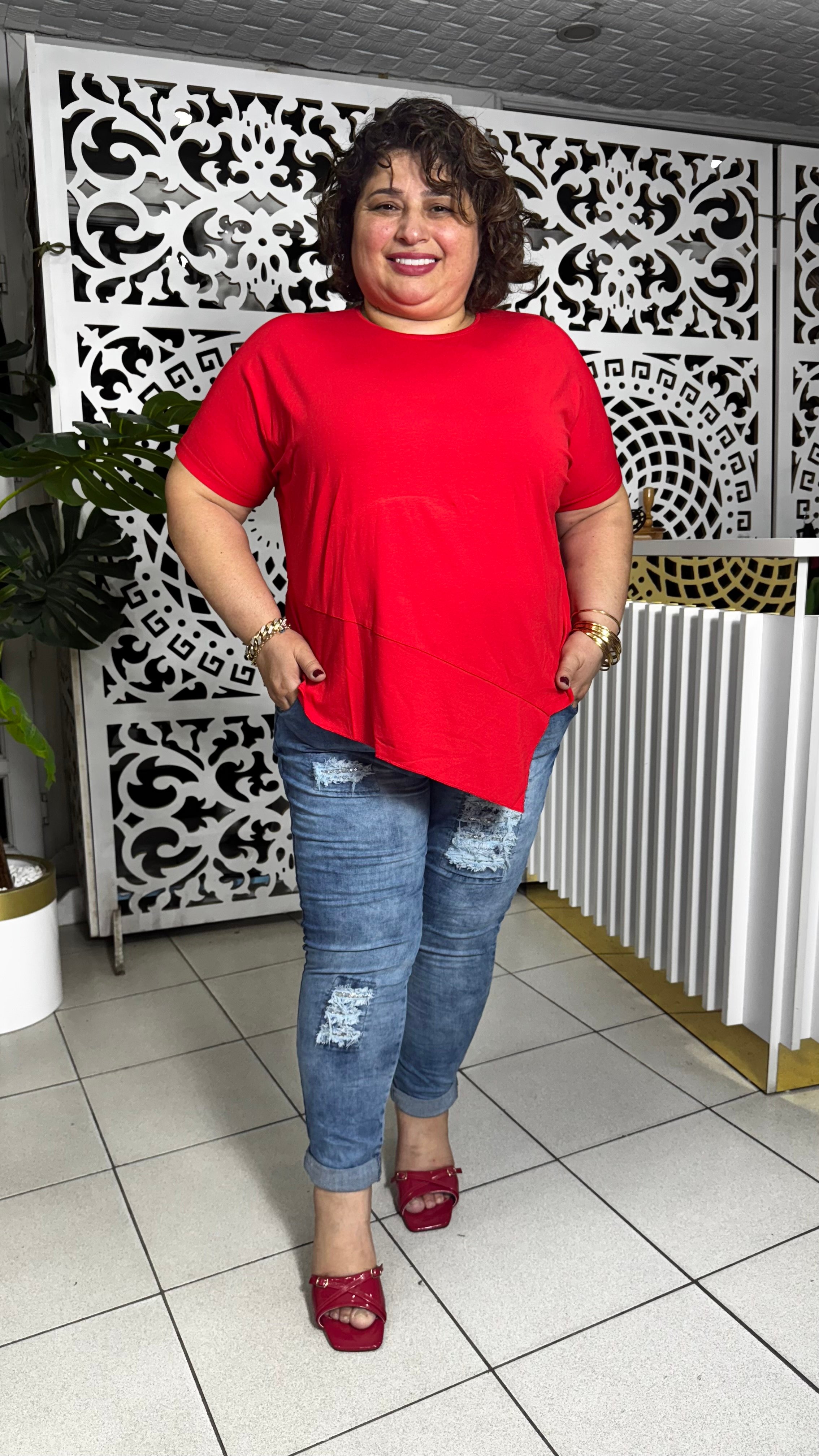 PUL PAYET DETAYLI KOT PANTOLON - MAVİ