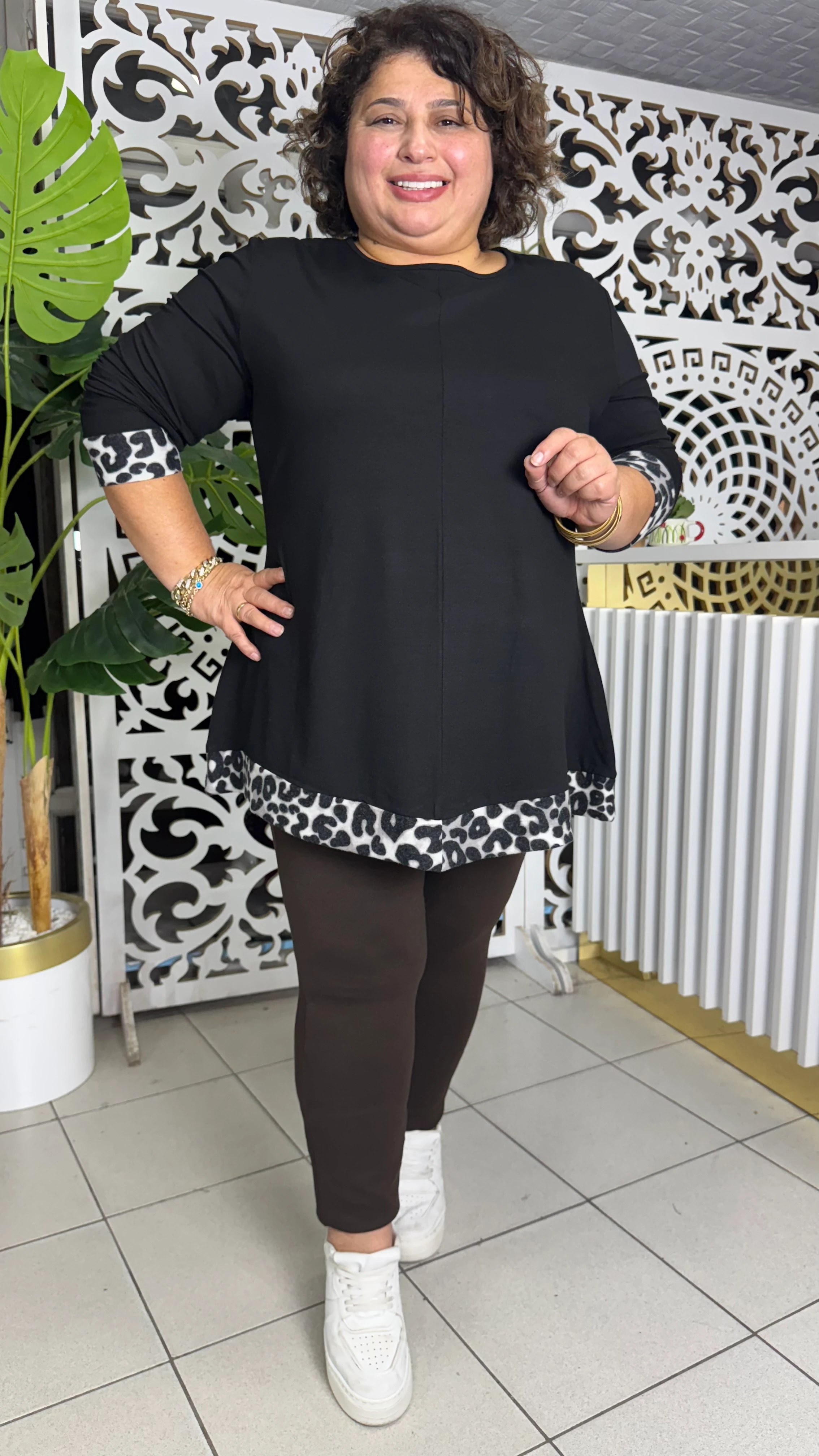 BÜYÜK BEDEN TOPARLAYICI ÇELİK ÖRME  PUNTO TAYT - ACI KAHVE