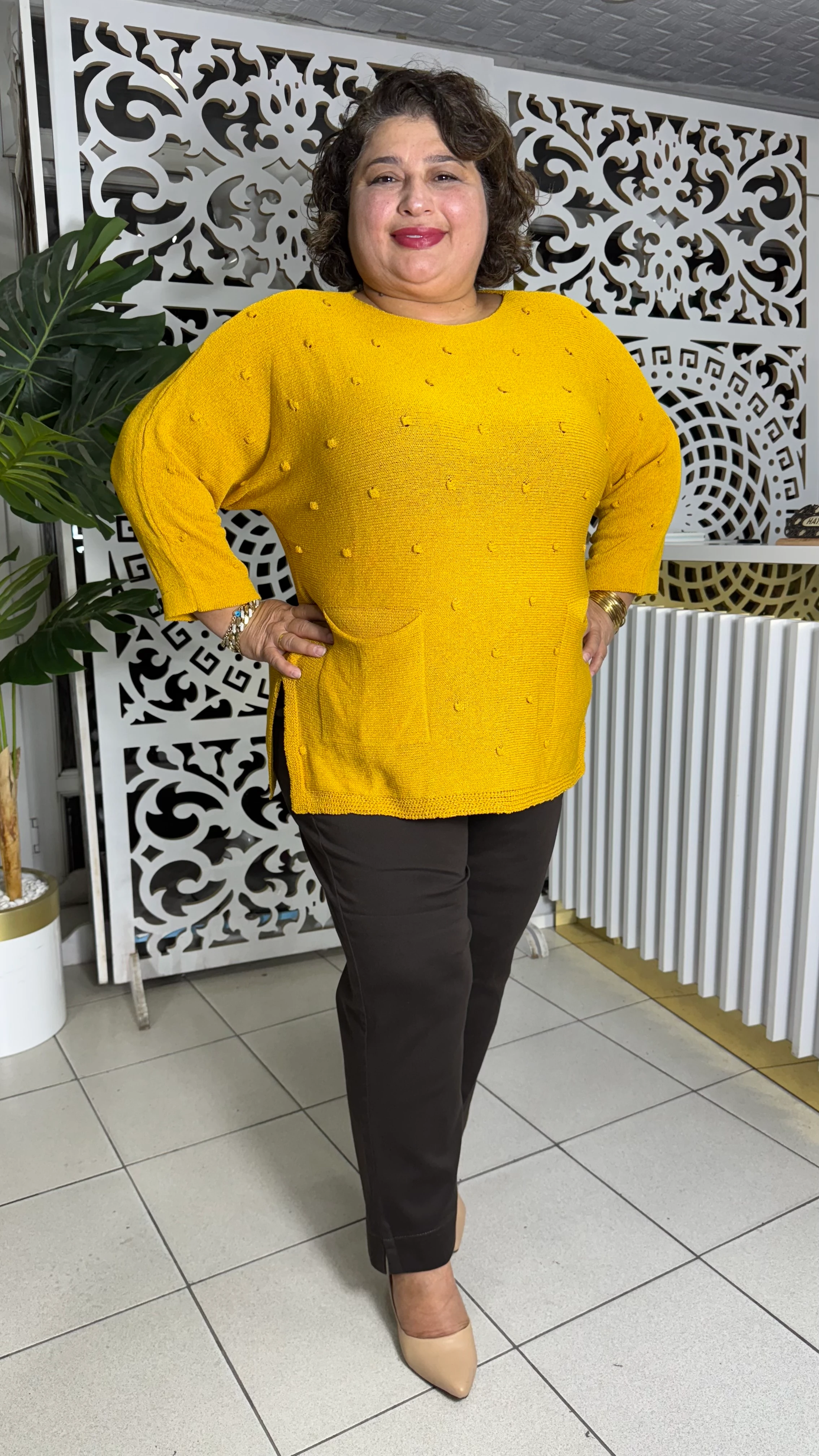 BÜYÜK BEDEN GABARDİN BİLEK BOY PANTOLON