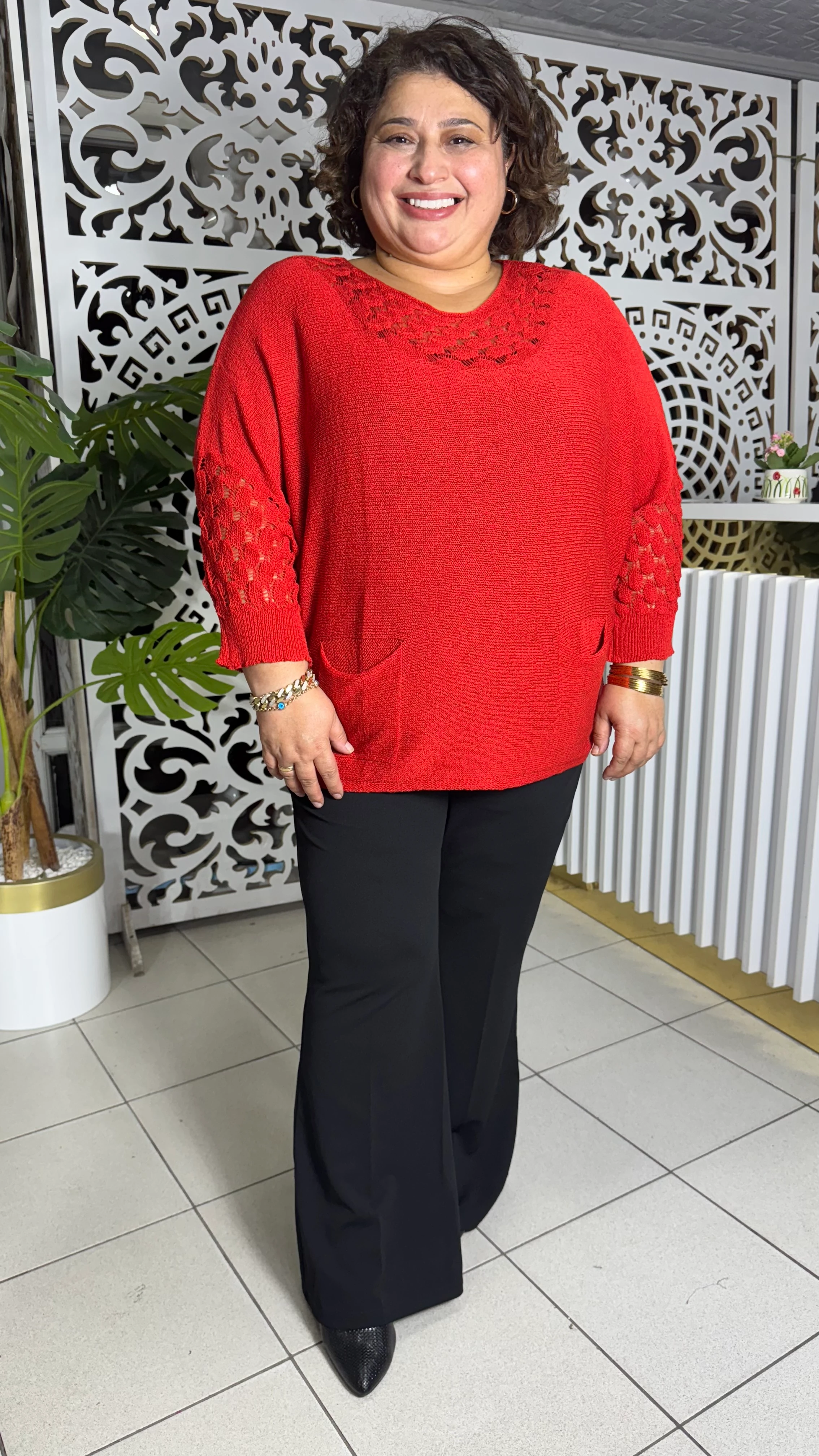 BÜYÜK BEDEN BADEM MODEL MERSERİZE TRİKO