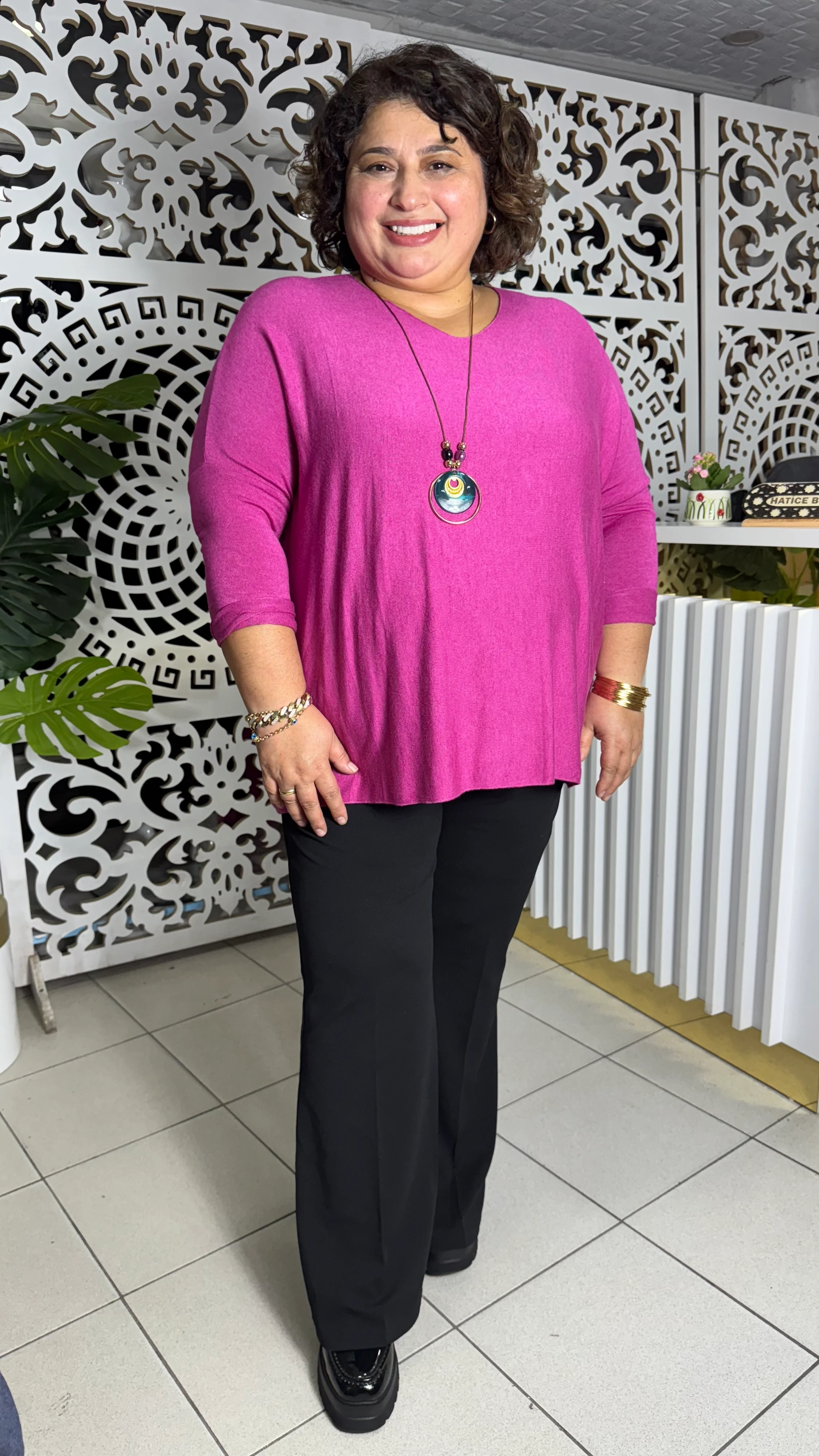 İTALYAN BÜYÜK BEDEN KOLYELİ ANGORA KAZAK