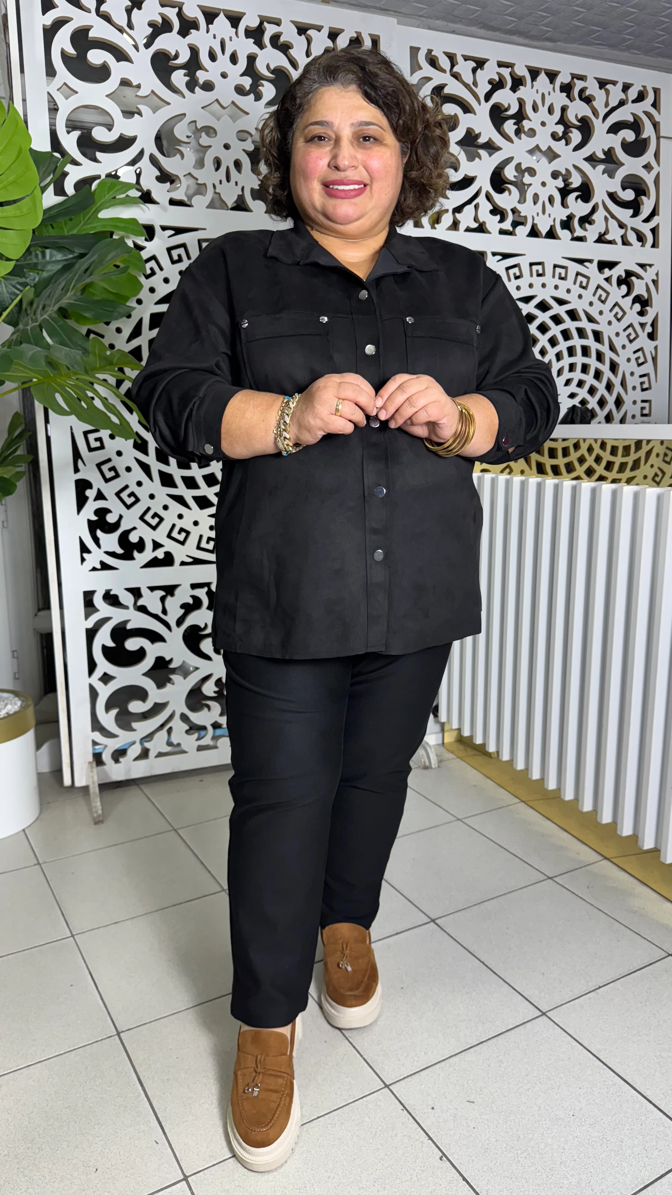 BÜYÜK BEDEN SÜET GÖMLEK