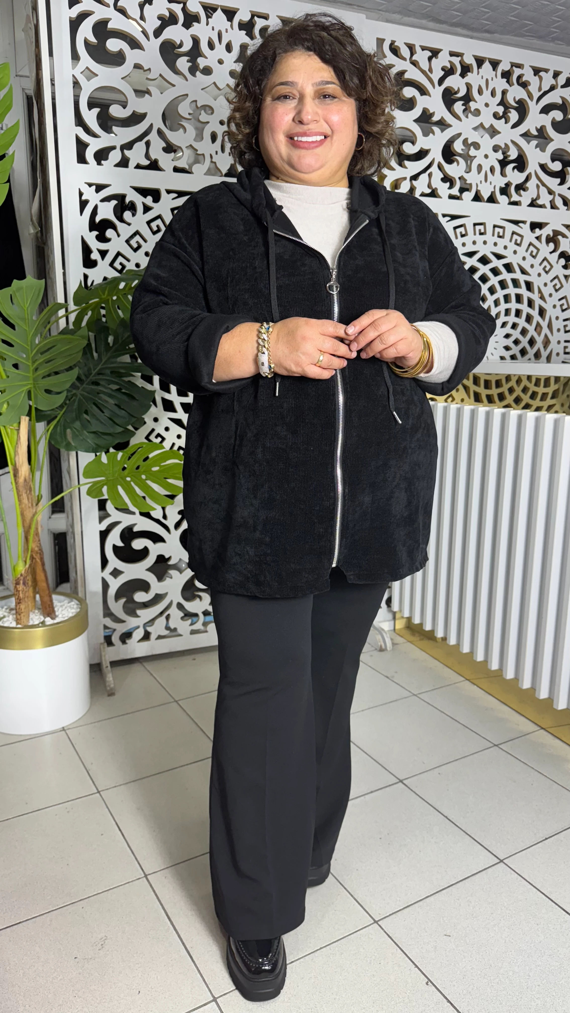 BÜYÜK BEDEN İTALYAN KADİFE CEKET